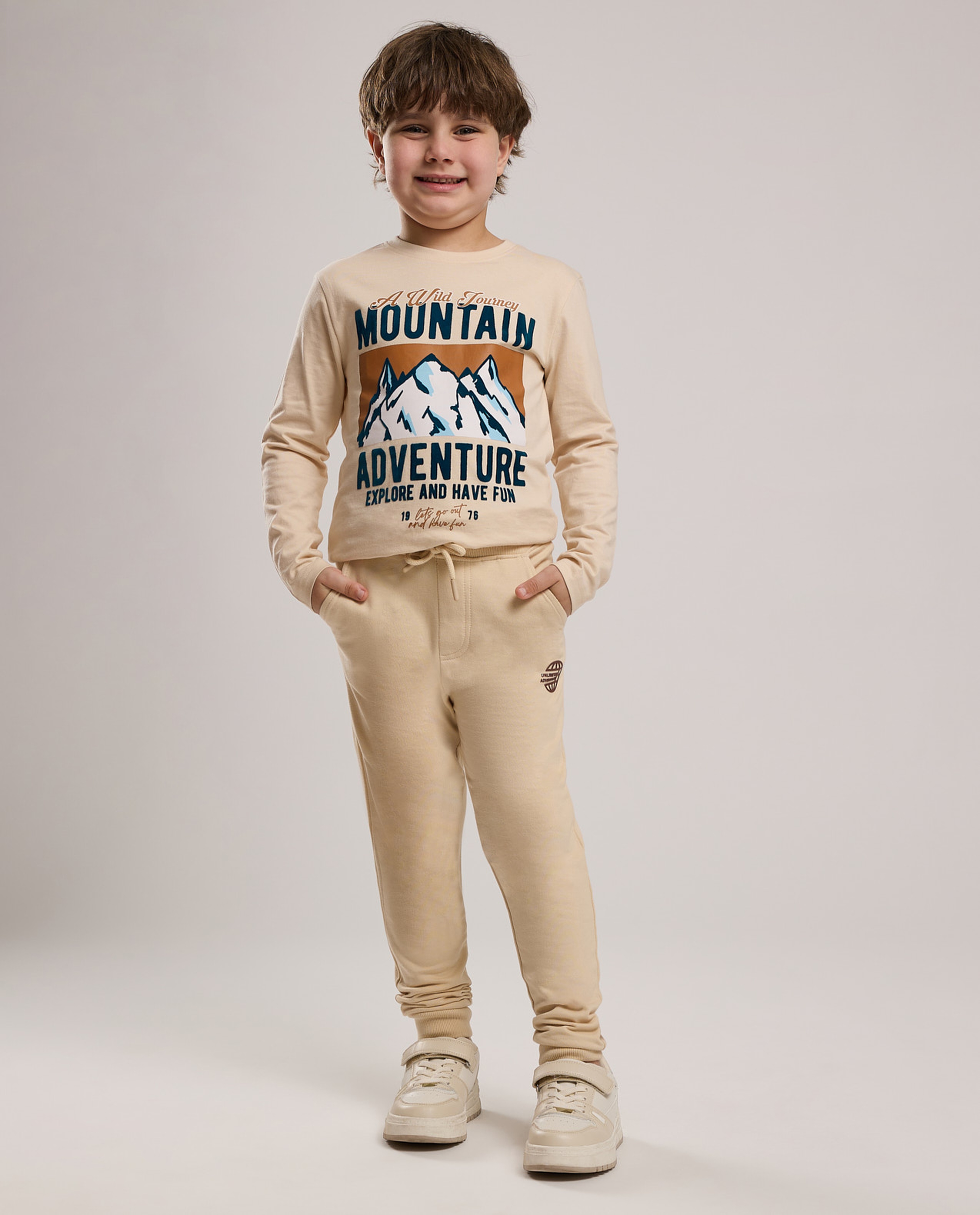 Solid Joggers with Drawstring Waist