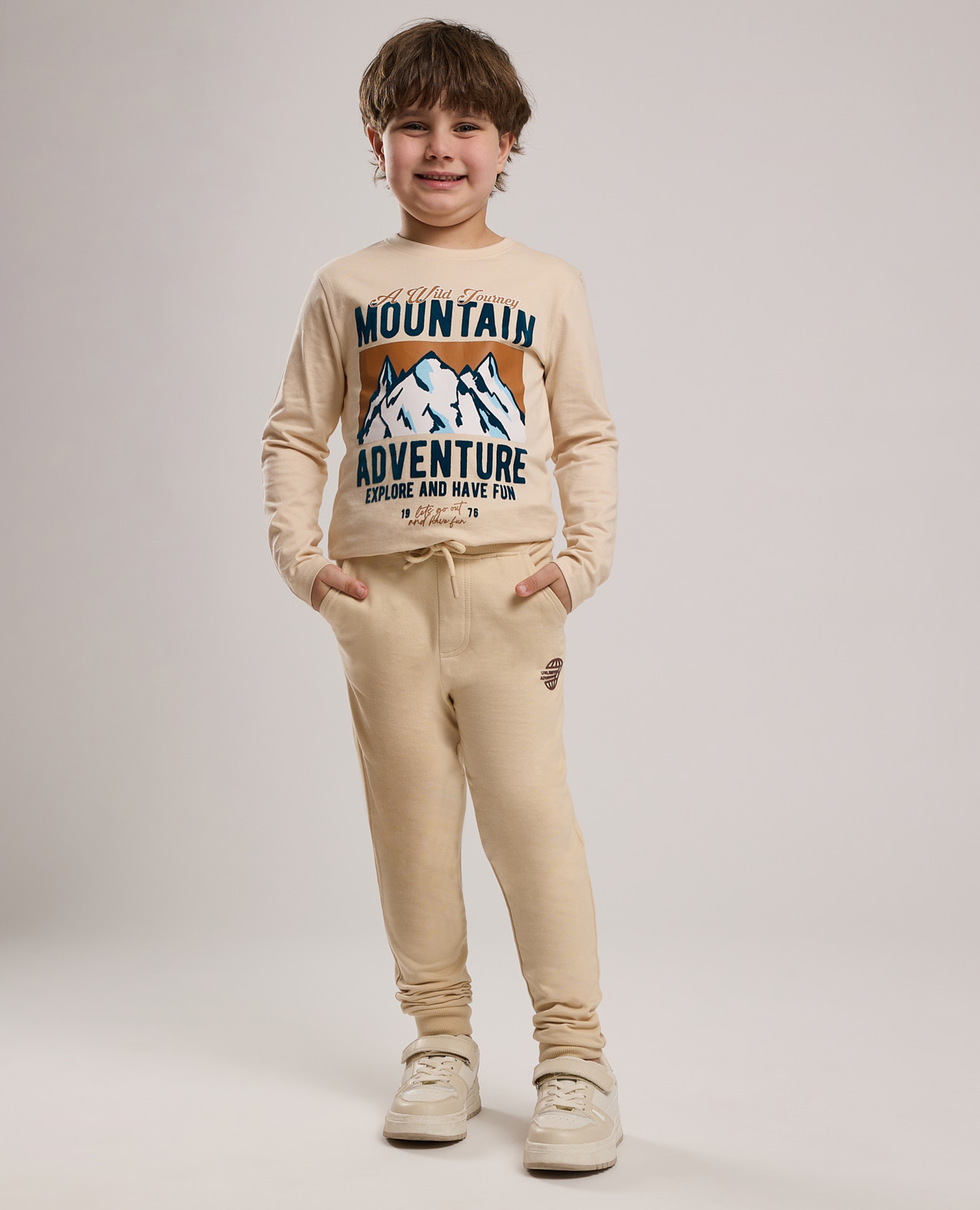 Solid Joggers with Drawstring Waist