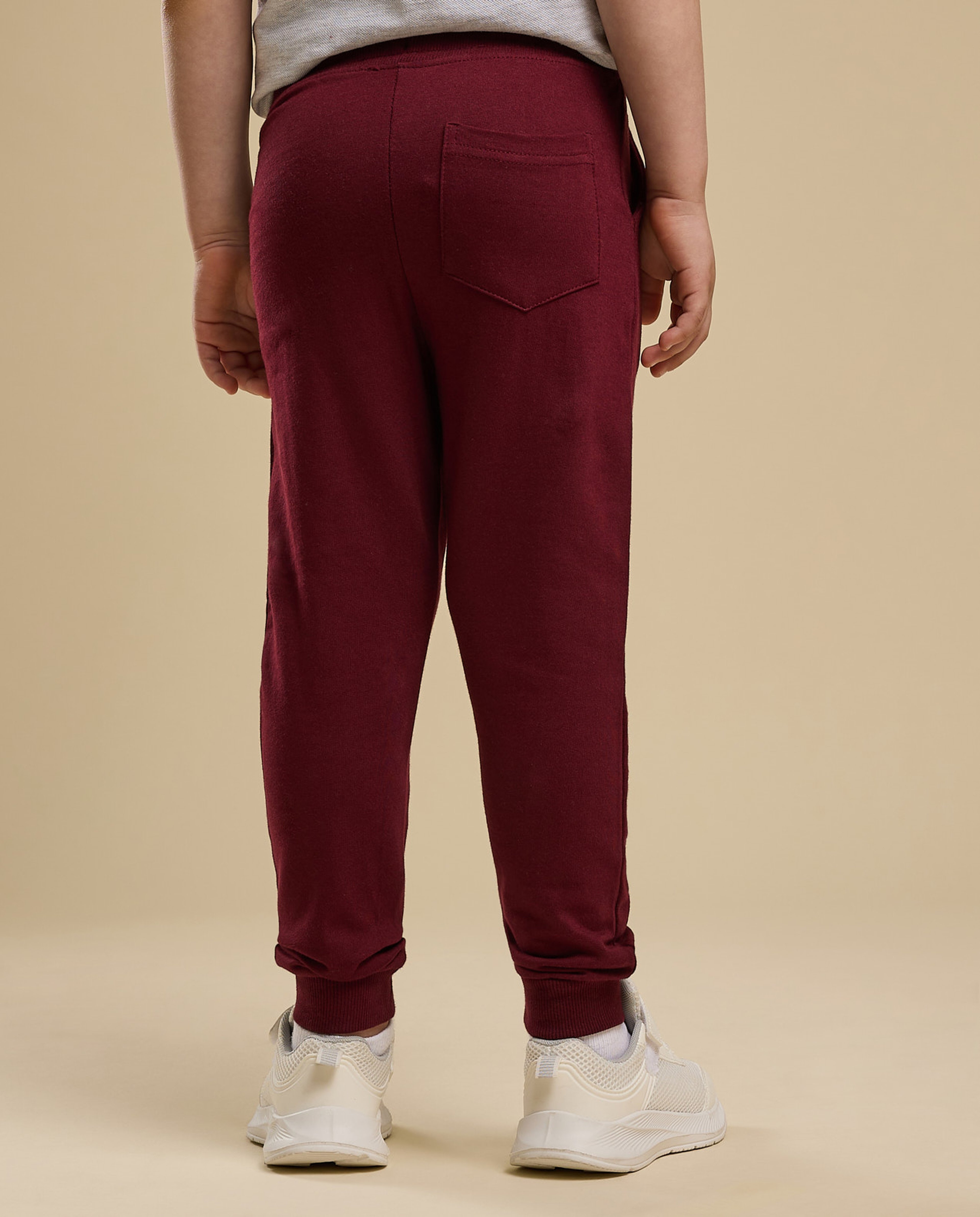 Solid Joggers with Drawstring Waist