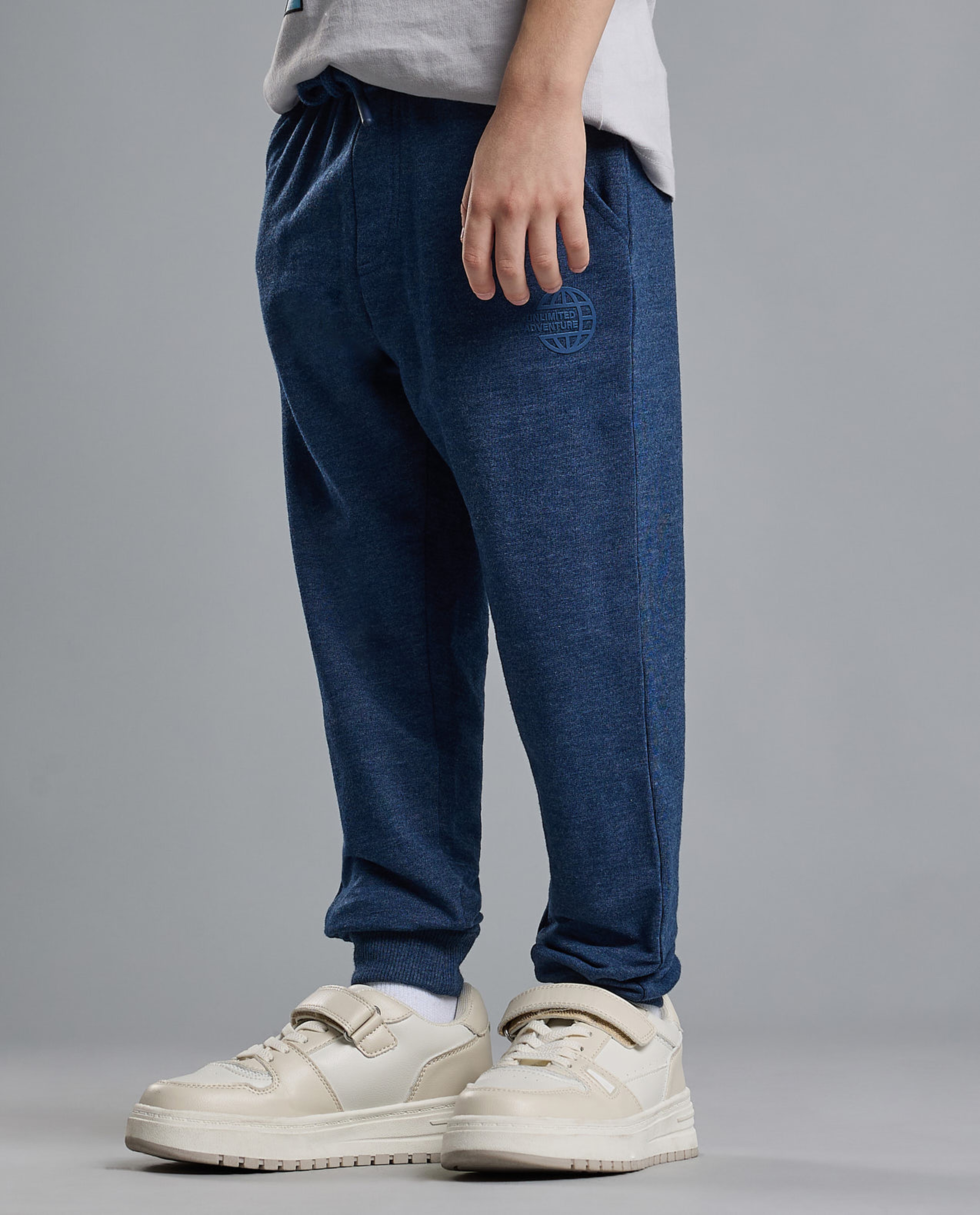 Solid Joggers with Drawstring Waist