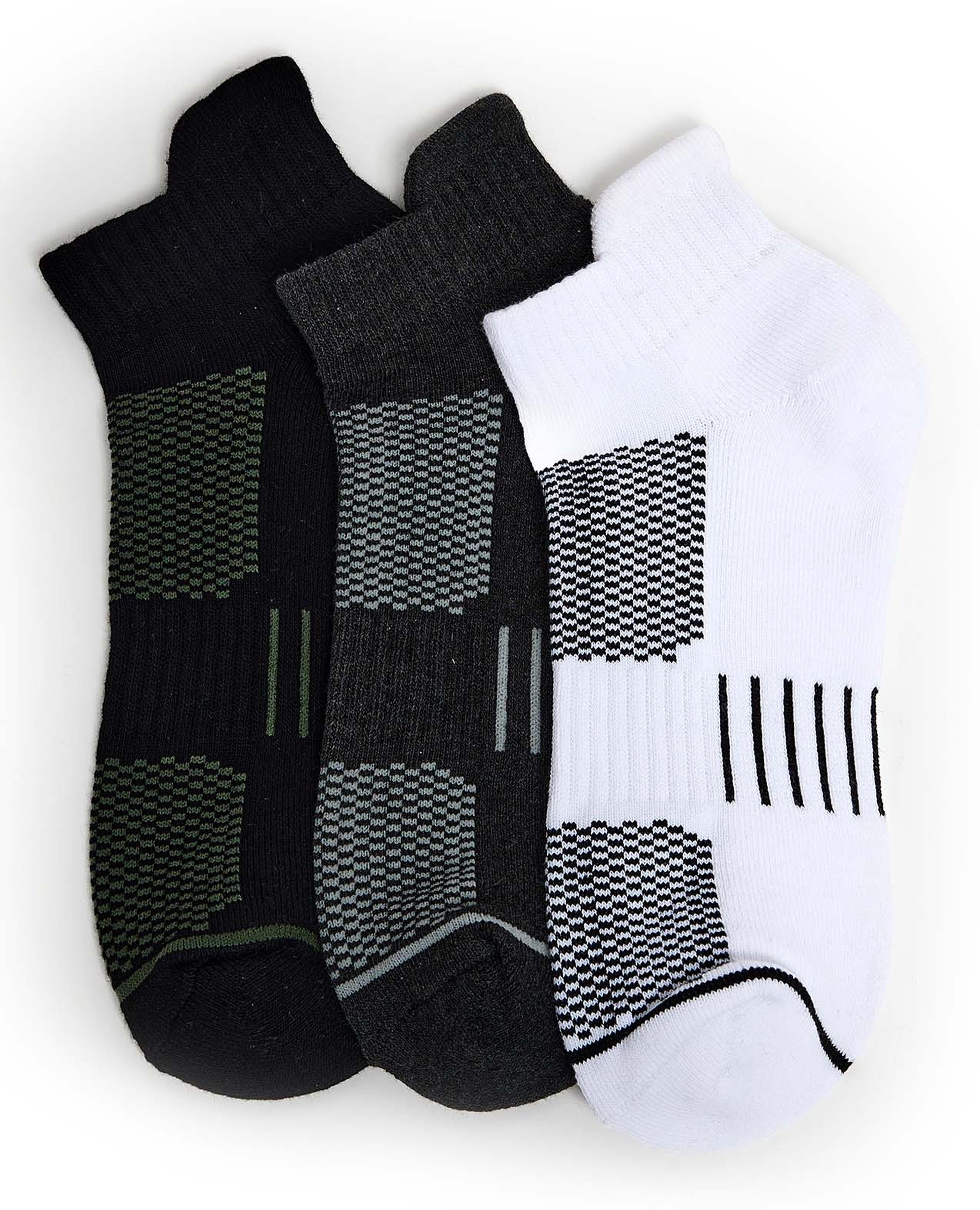 3 Pack Patterned Ankle Socks