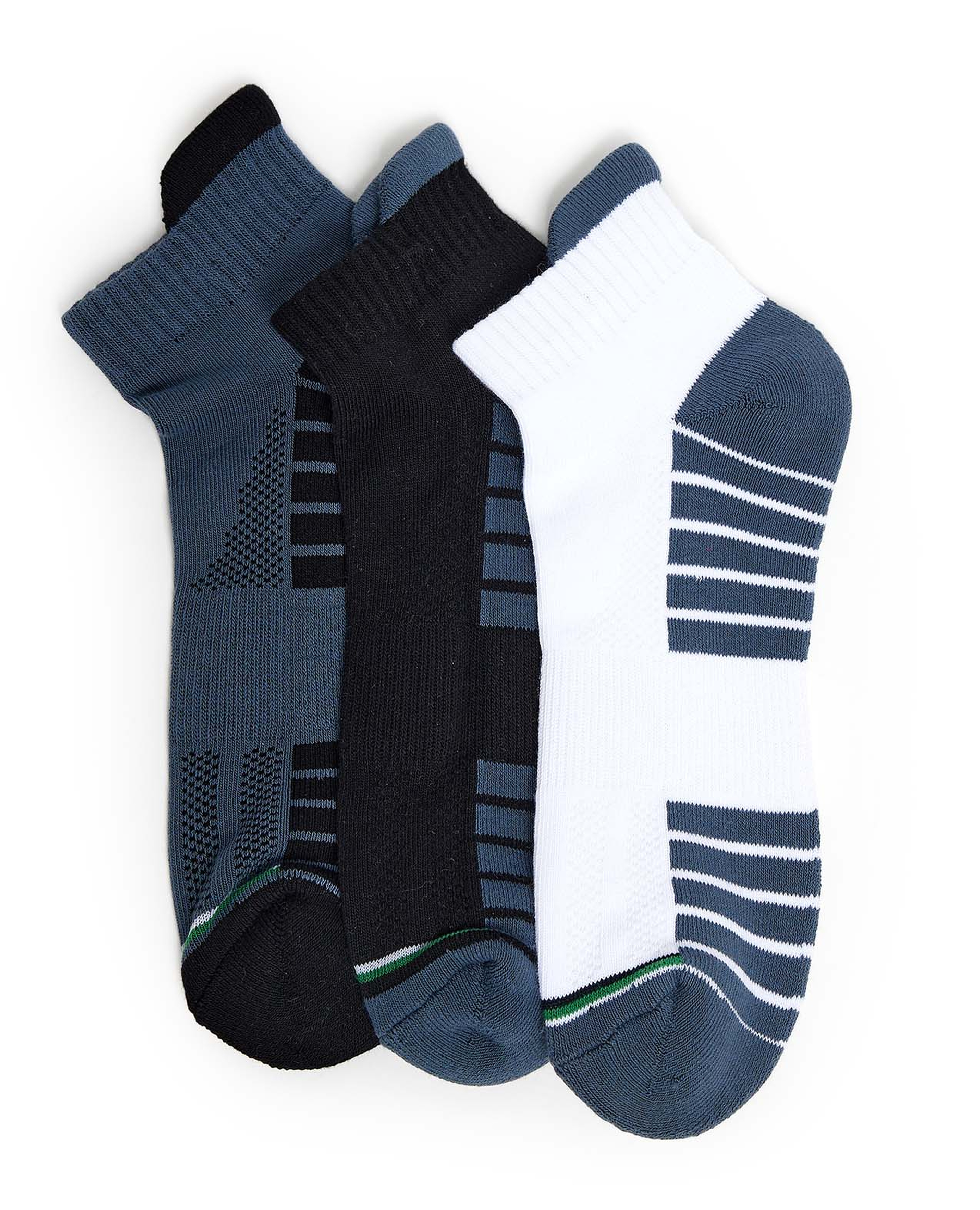 3 Pack Patterned Ankle Socks