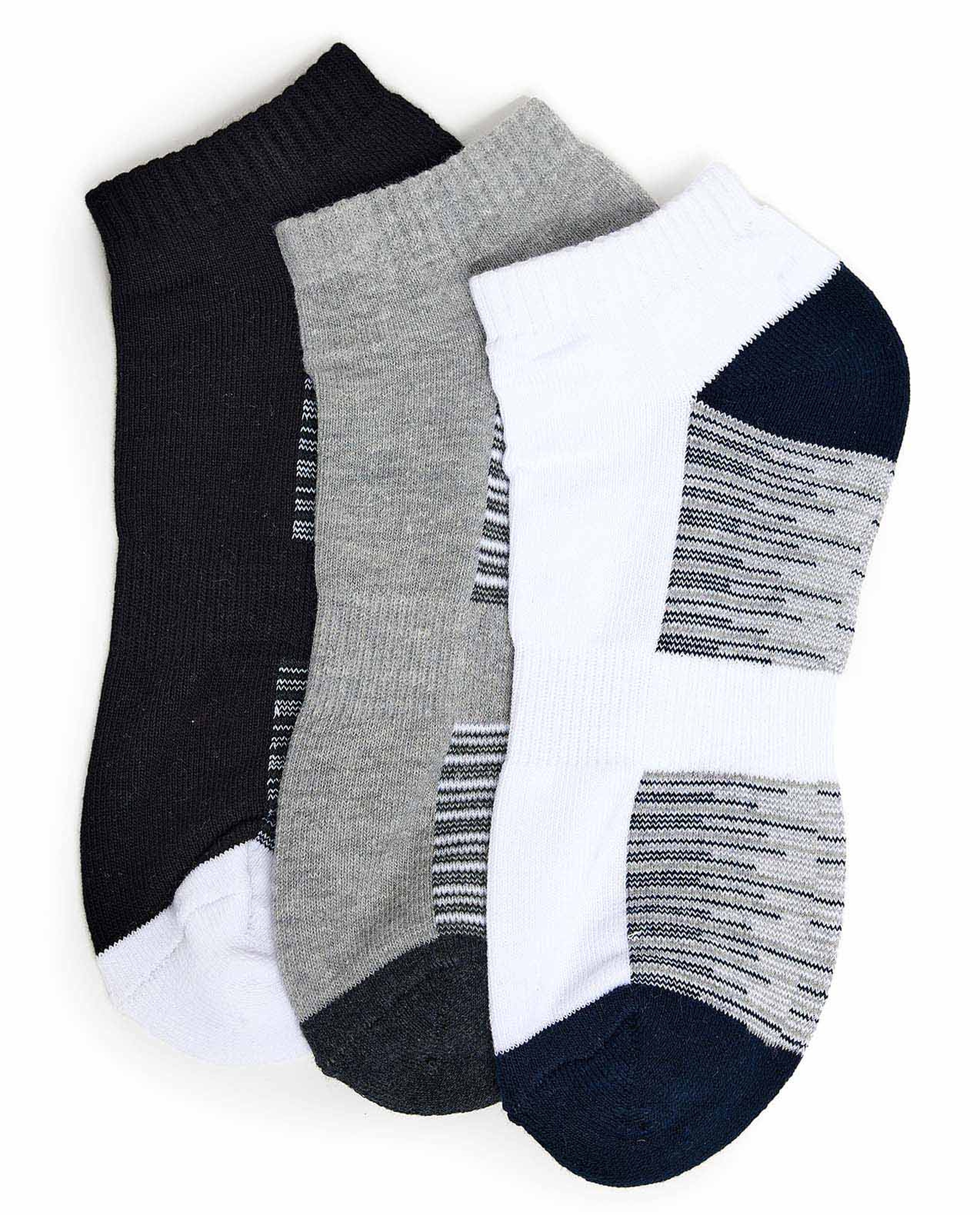 3 Pack Patterned Ankle Socks