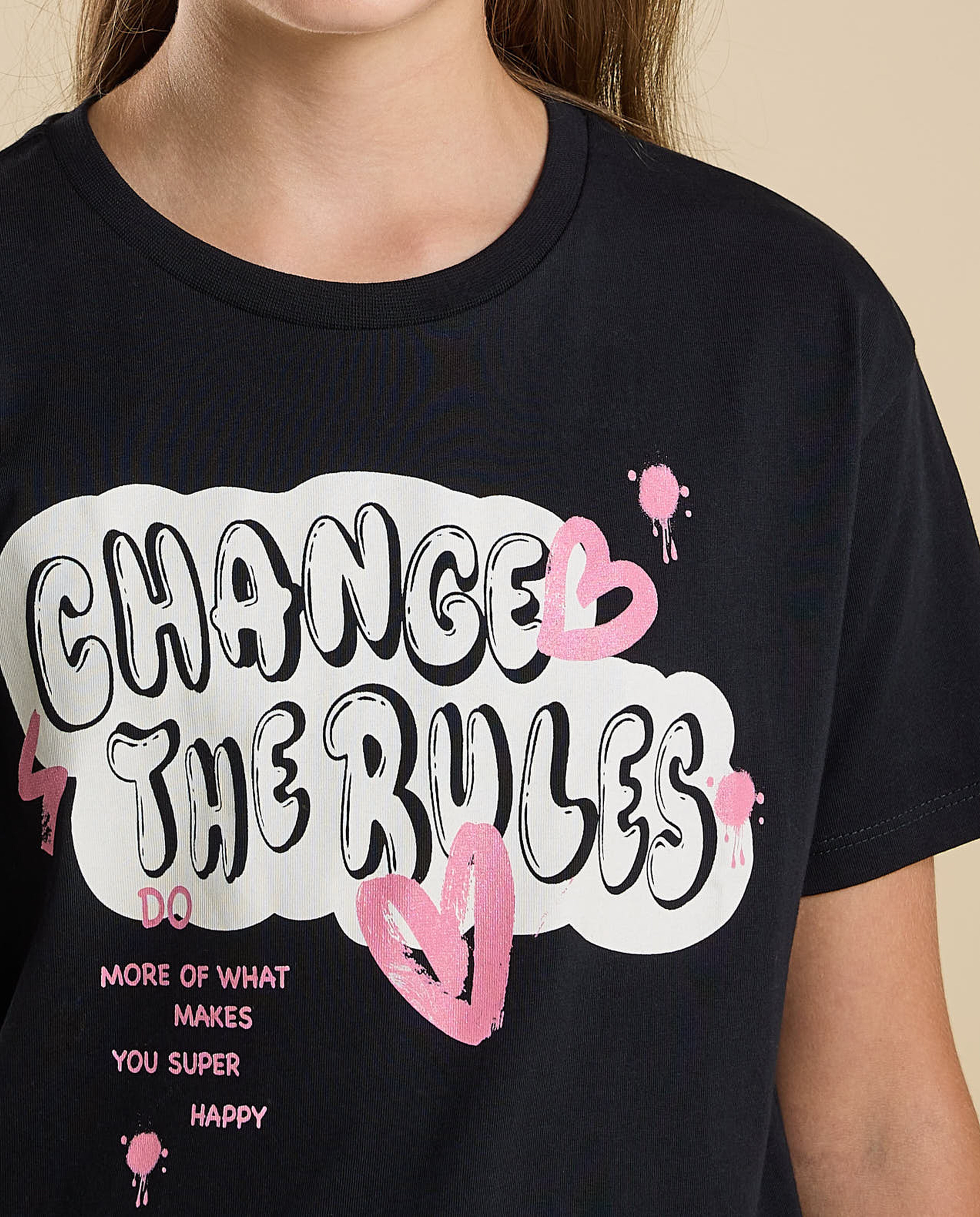 Printed T-Shirt with Crew Neck and Short Sleeves