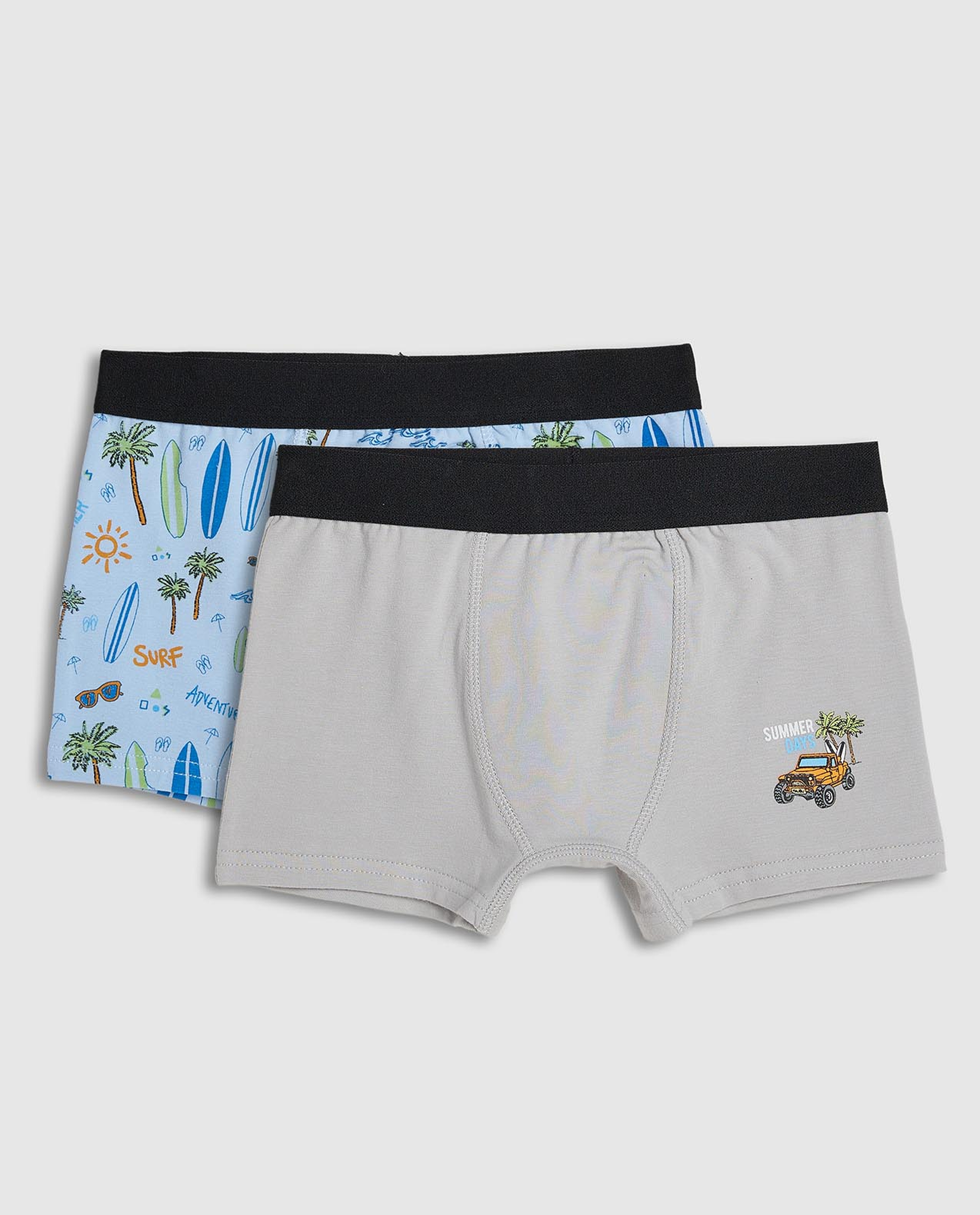 2 Pack Printed Boxer Briefs