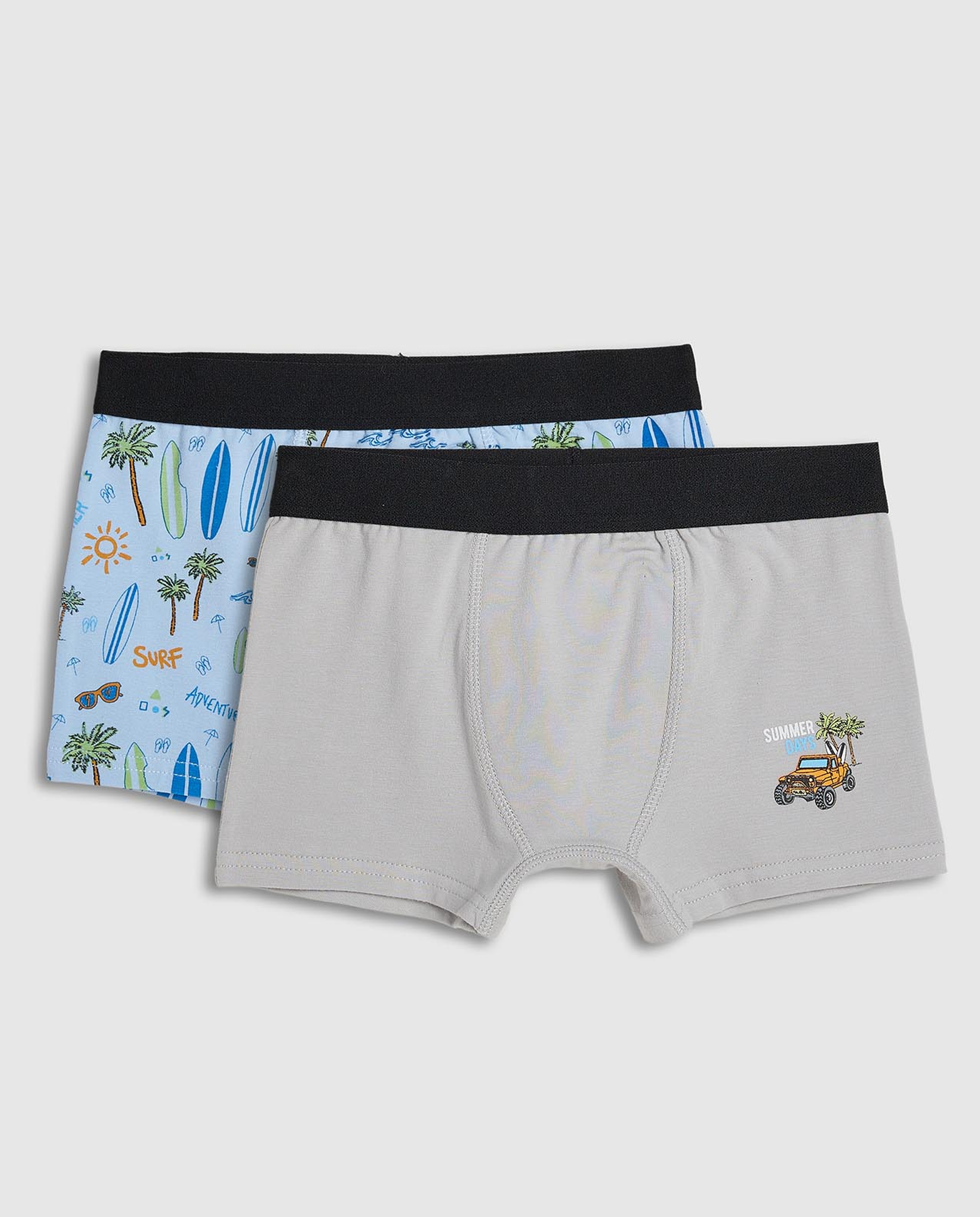 2 Pack Printed Boxer Briefs