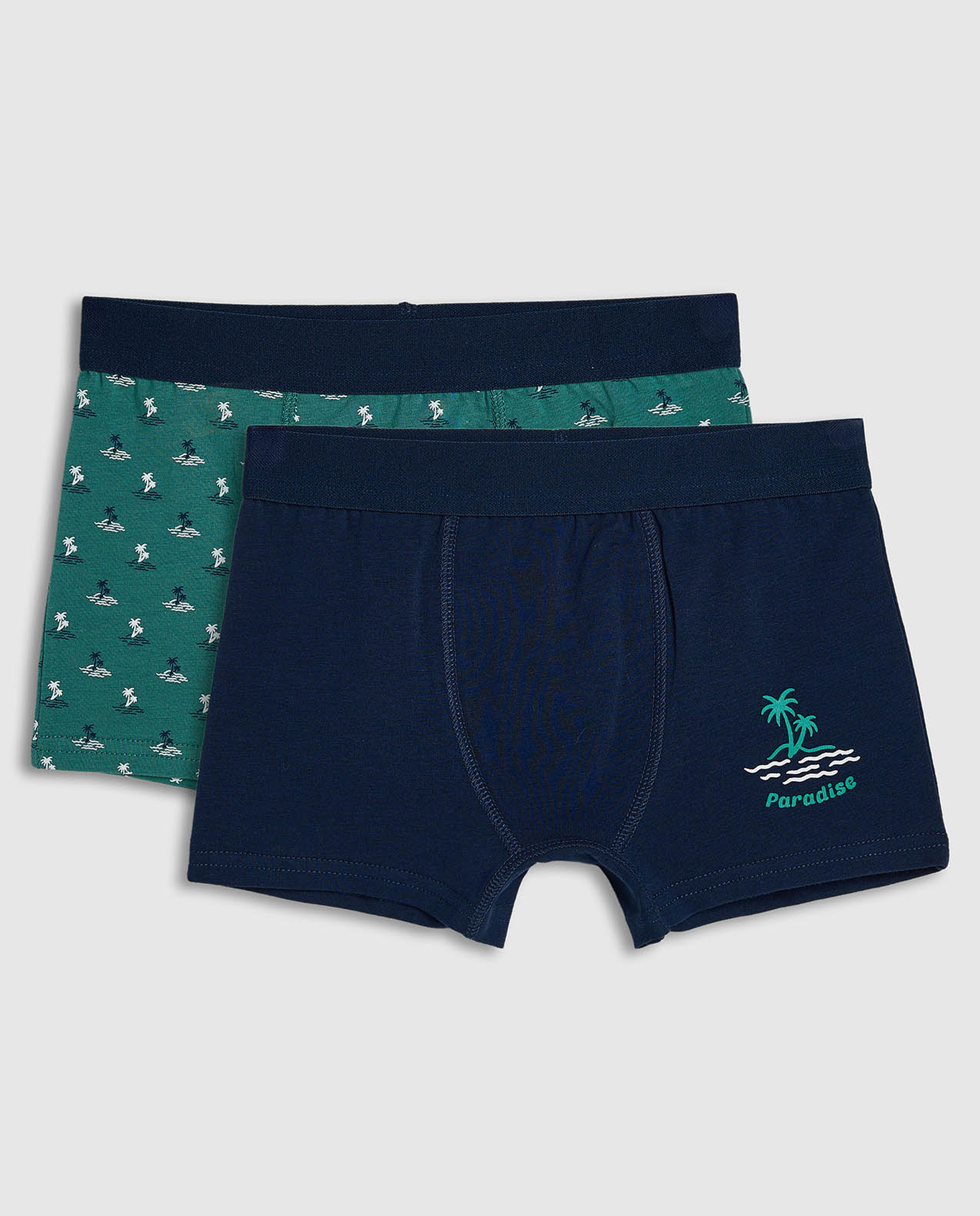 2 Pack Printed Boxer Briefs