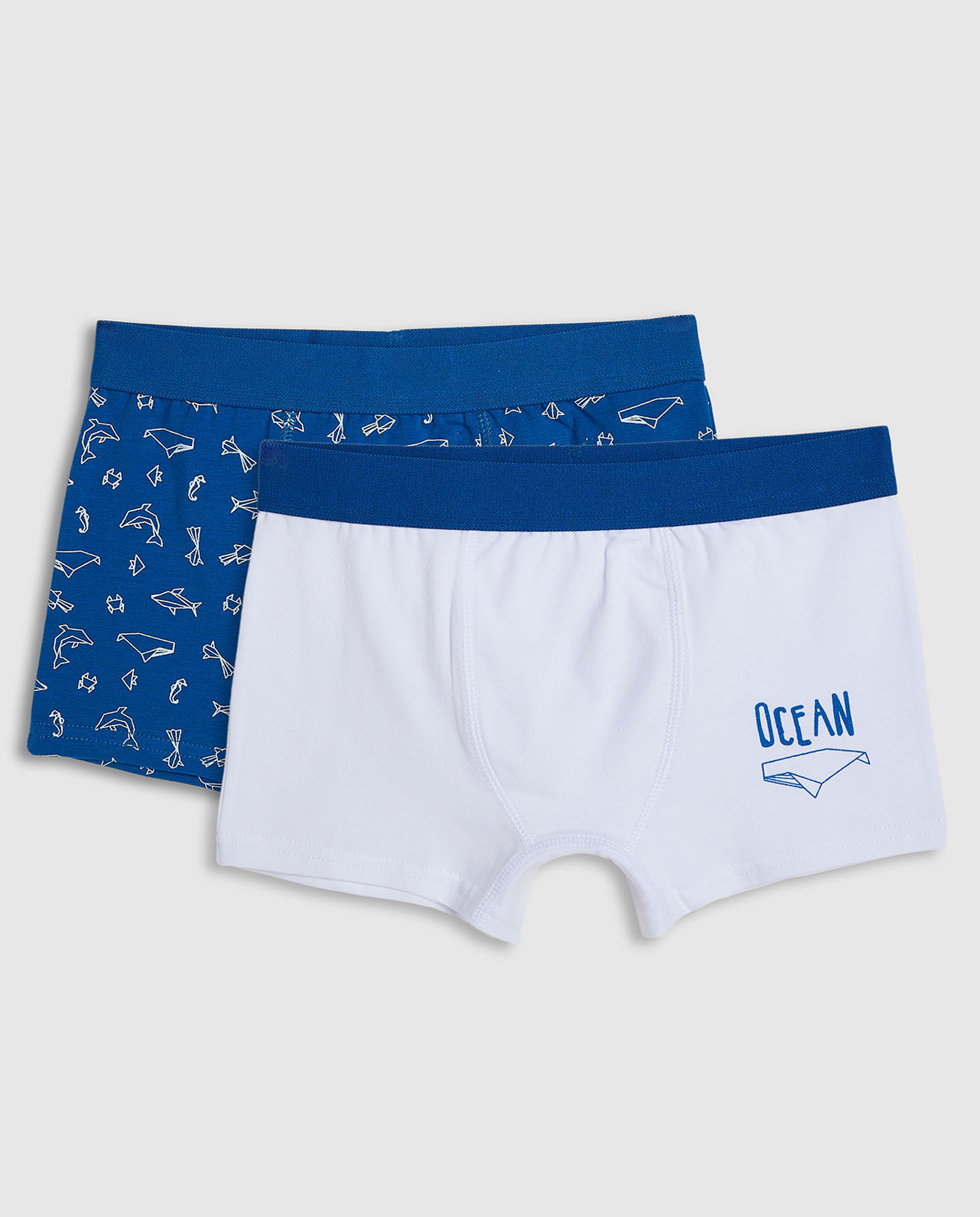 2 Pack Printed Boxer Briefs