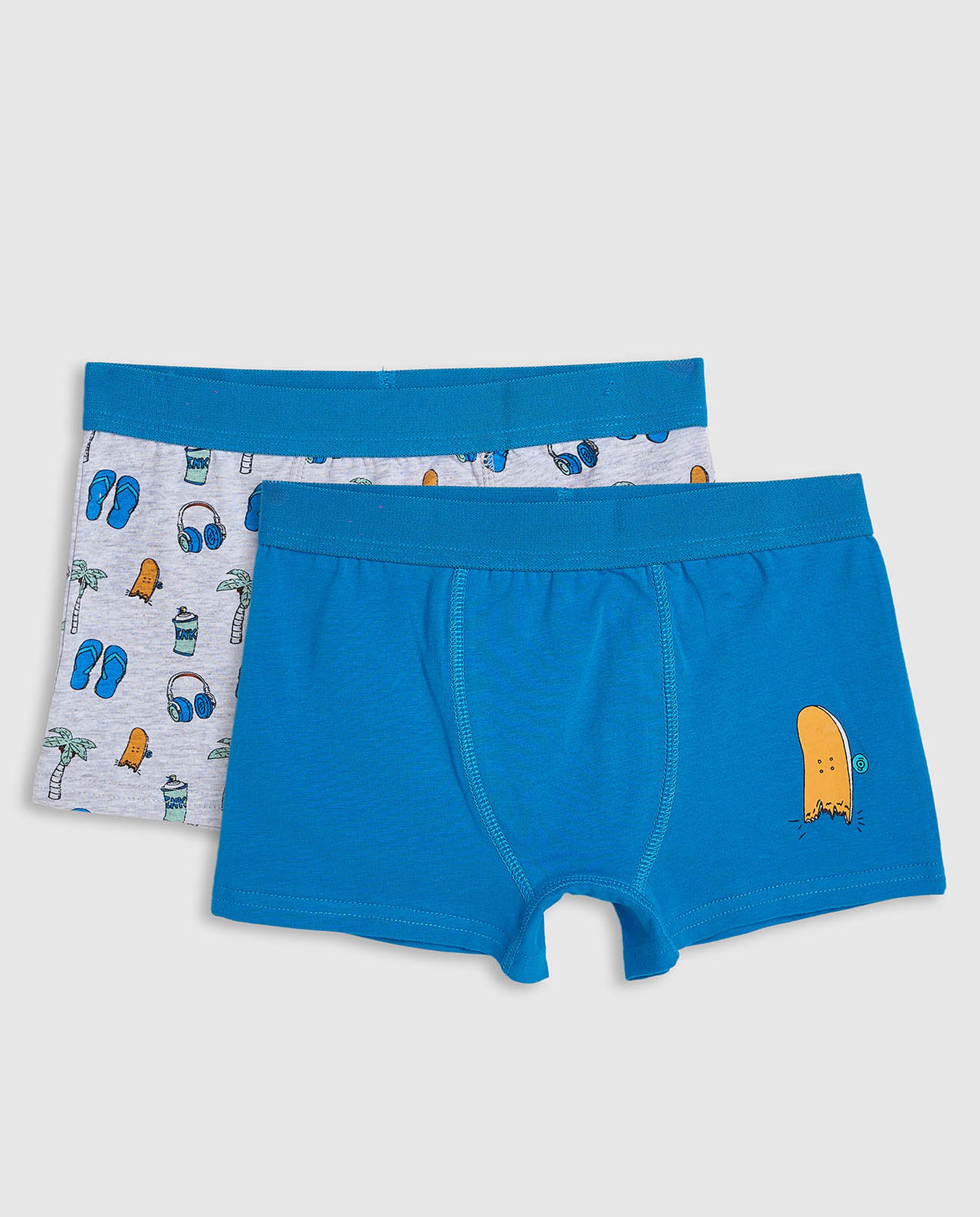 2 Pack Printed Boxer Briefs