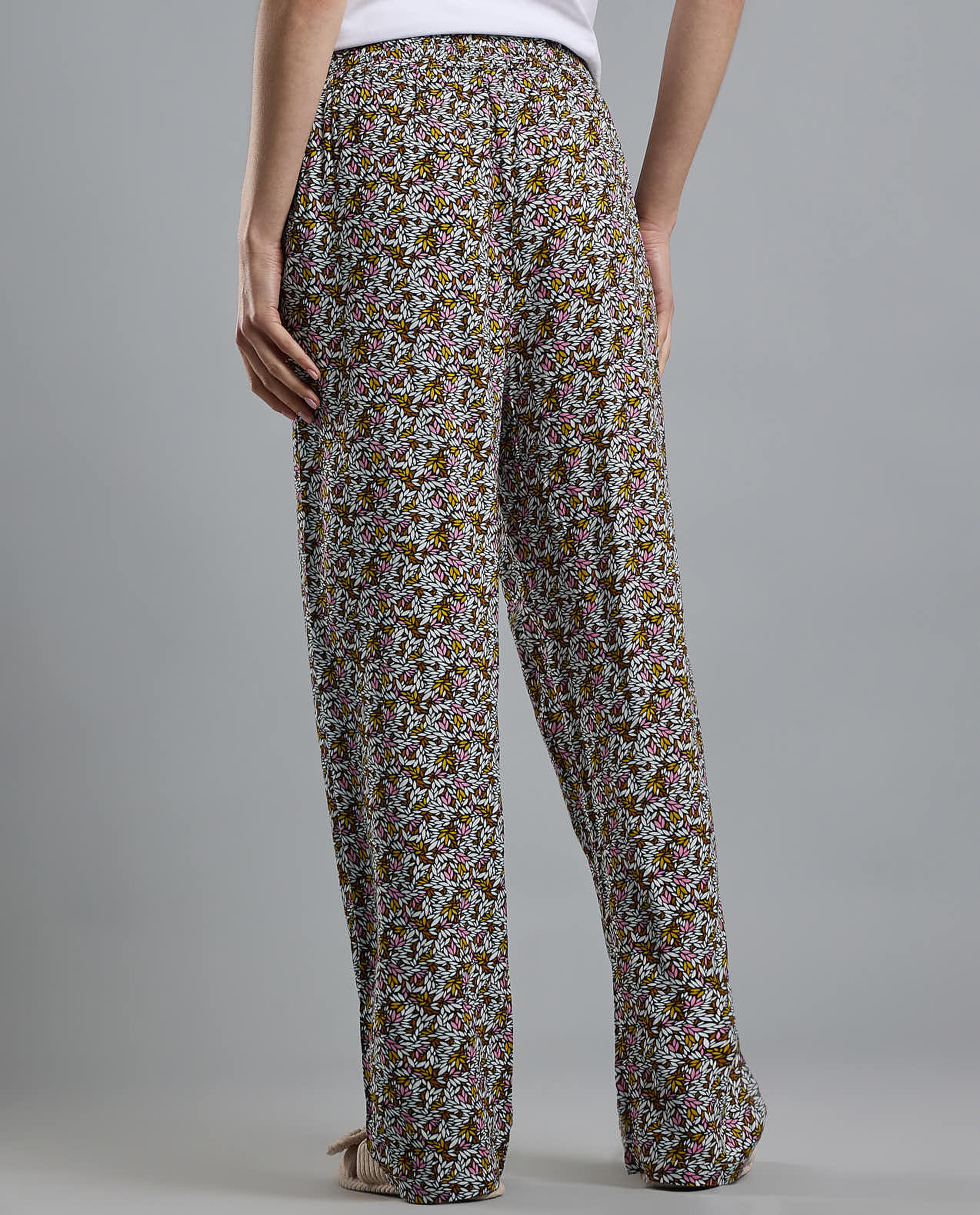 Printed Pyjama Pants with Elastic Waist