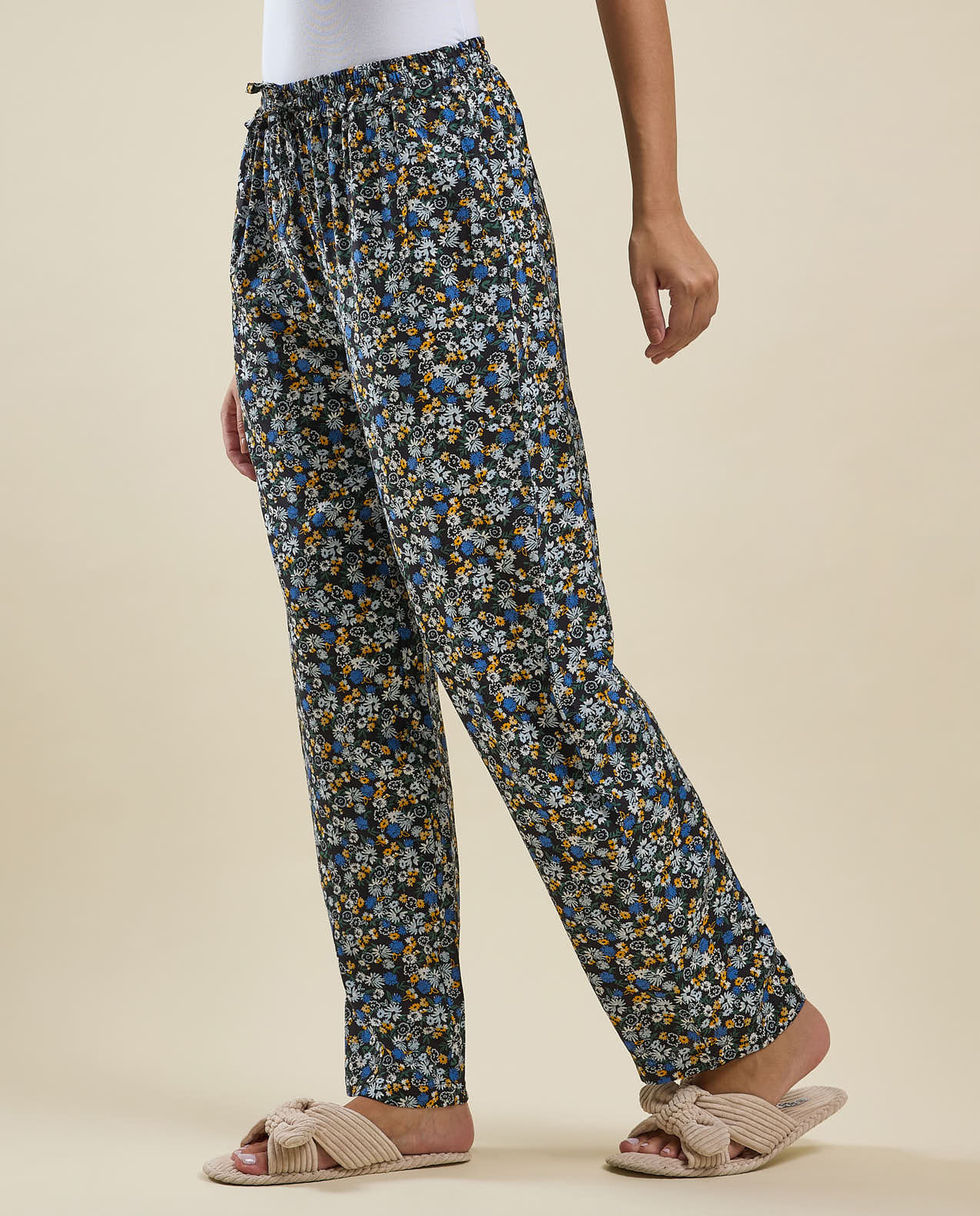 Printed Pyjama Pants with Elastic Waist