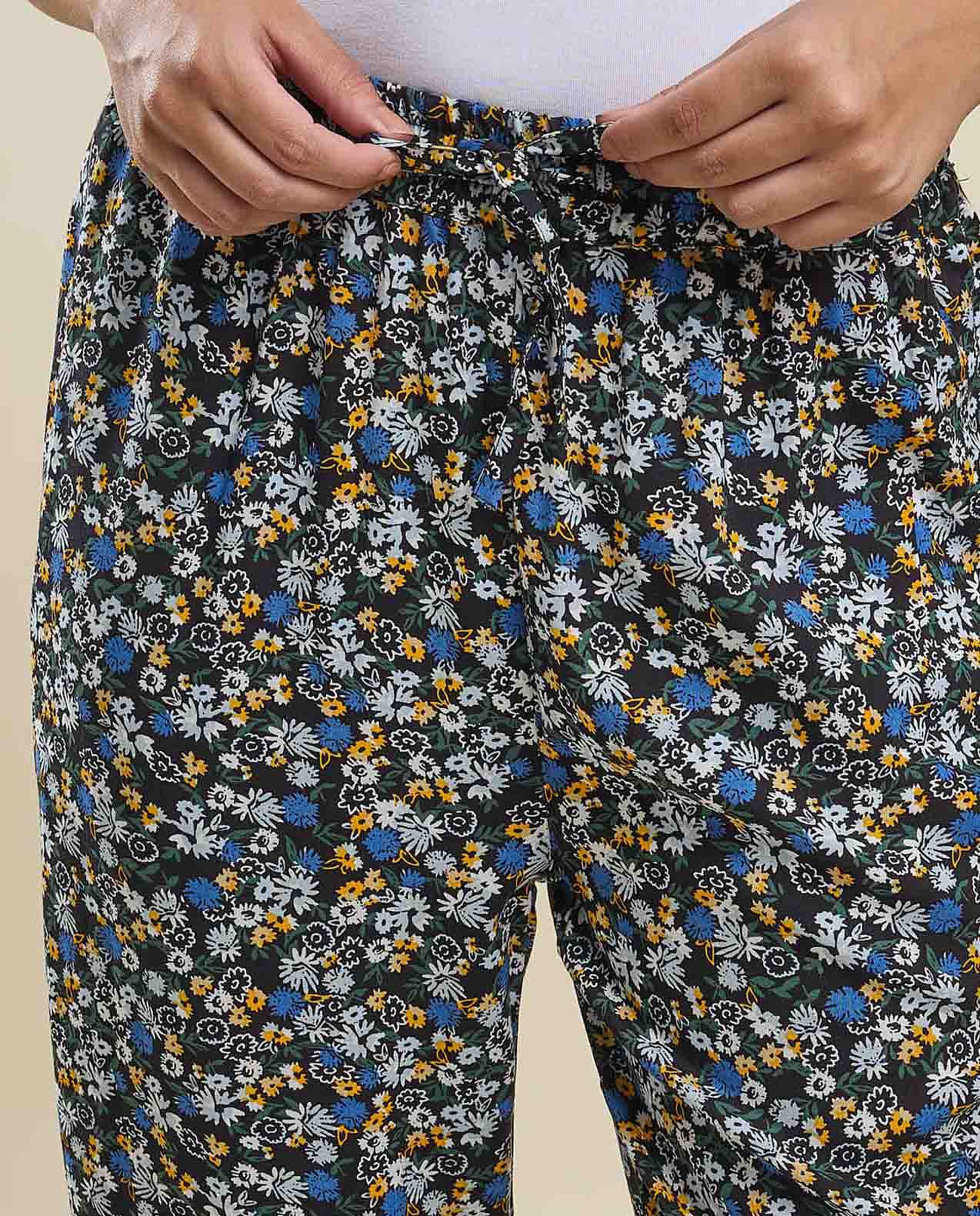 Printed Pyjama Pants with Elastic Waist