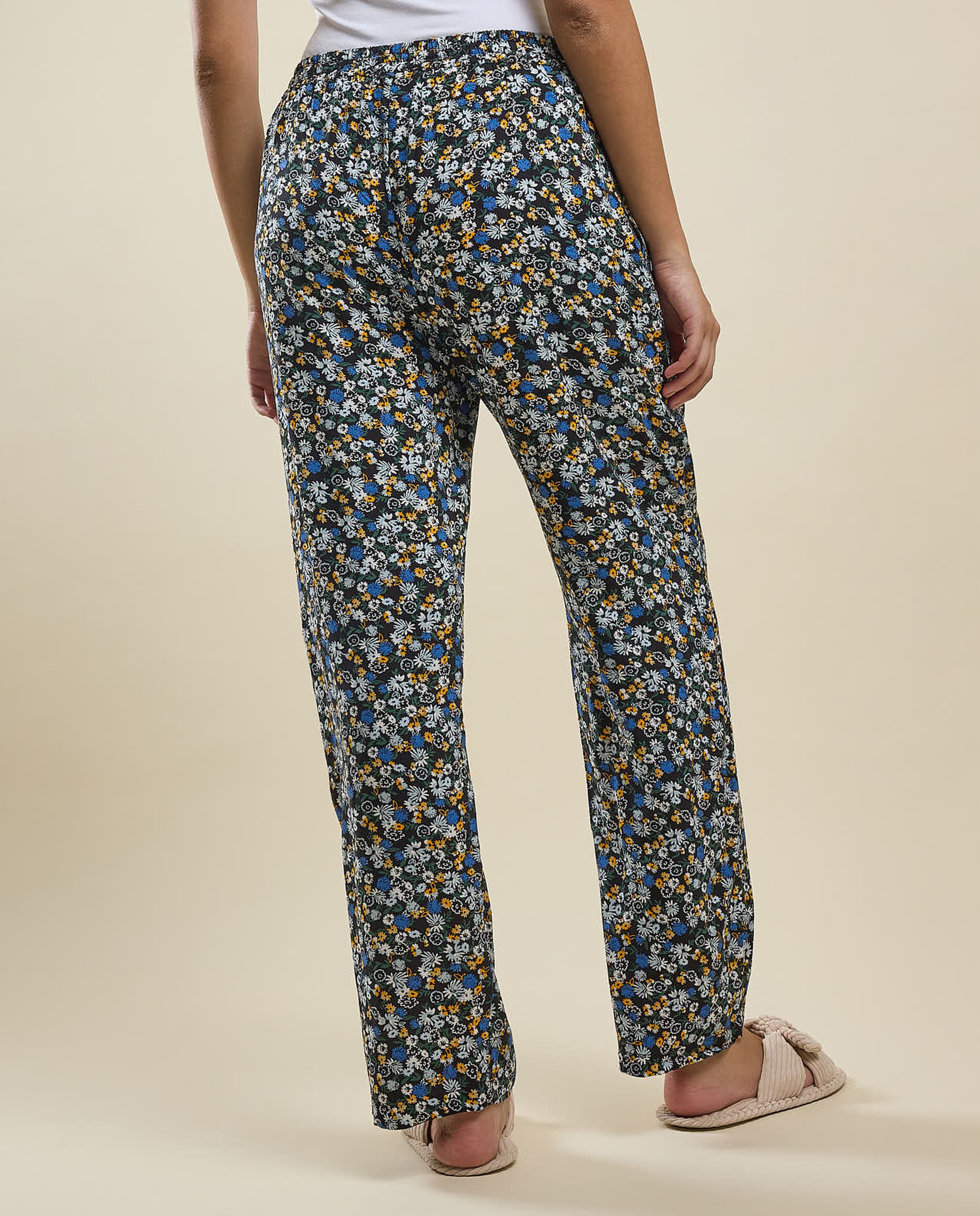 Printed Pyjama Pants with Elastic Waist