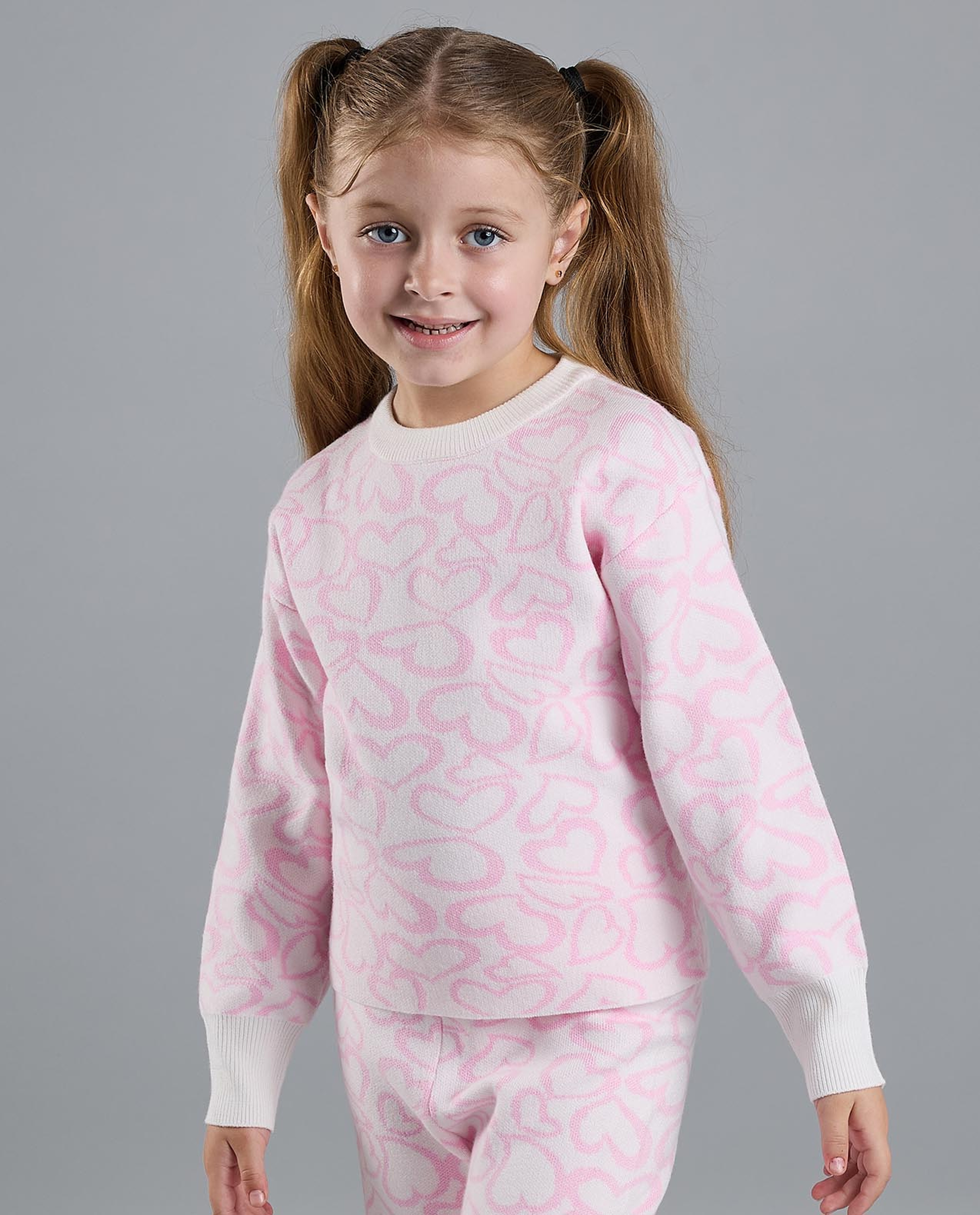 Heart Patterned Clothing Set