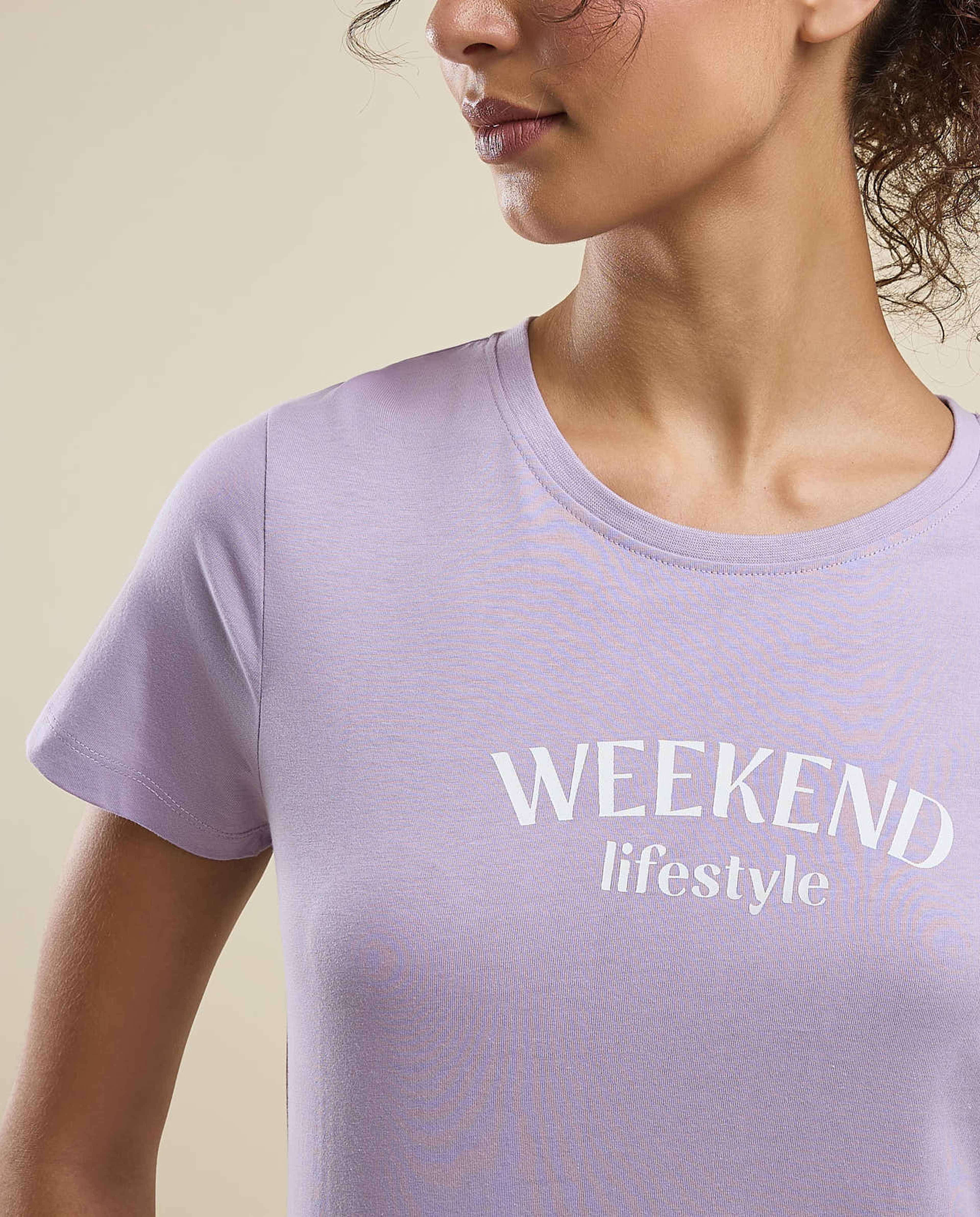 Printed T-Shirt with Crew Neck and Short Sleeves