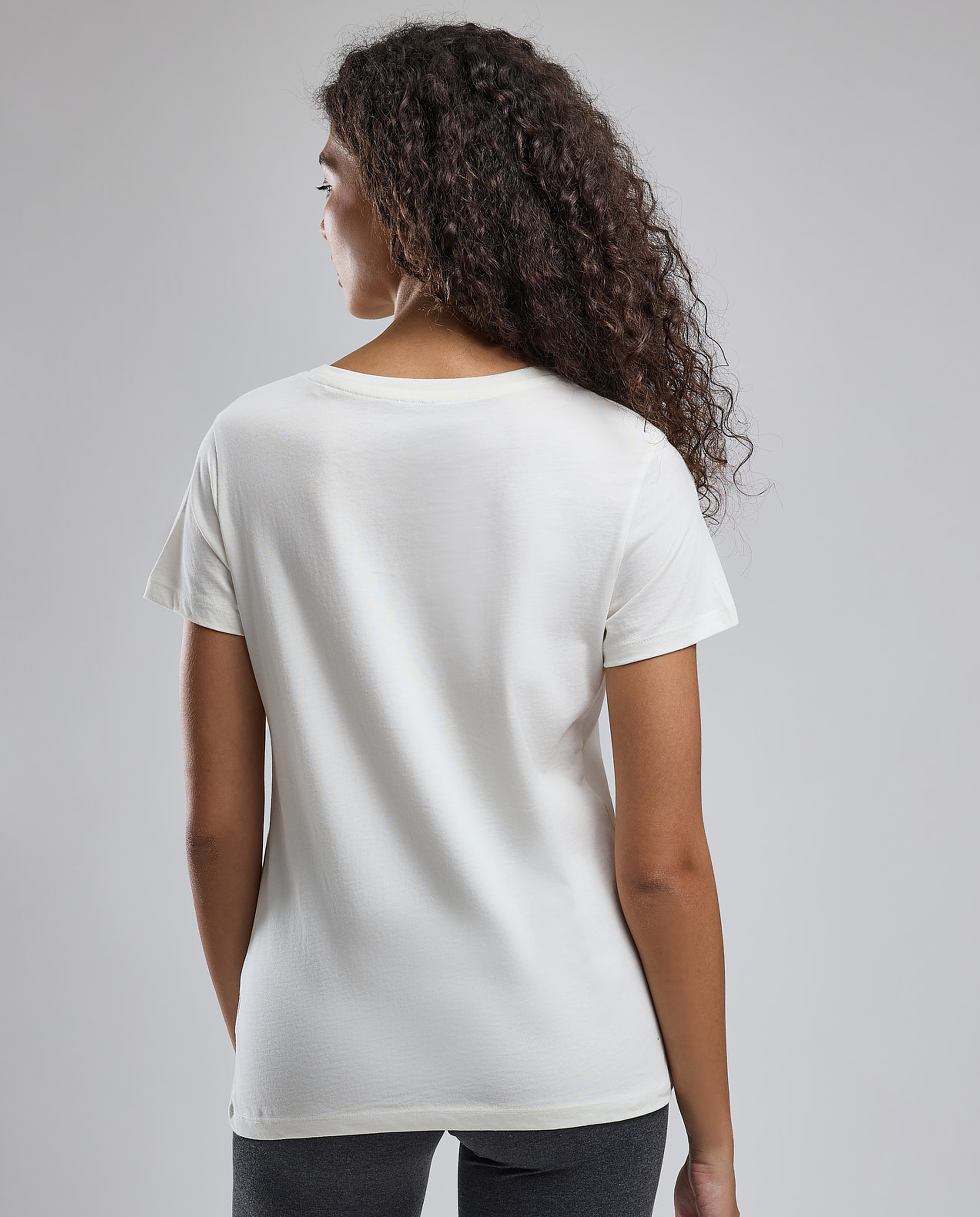 Printed T-Shirt with Crew Neck and Short Sleeves