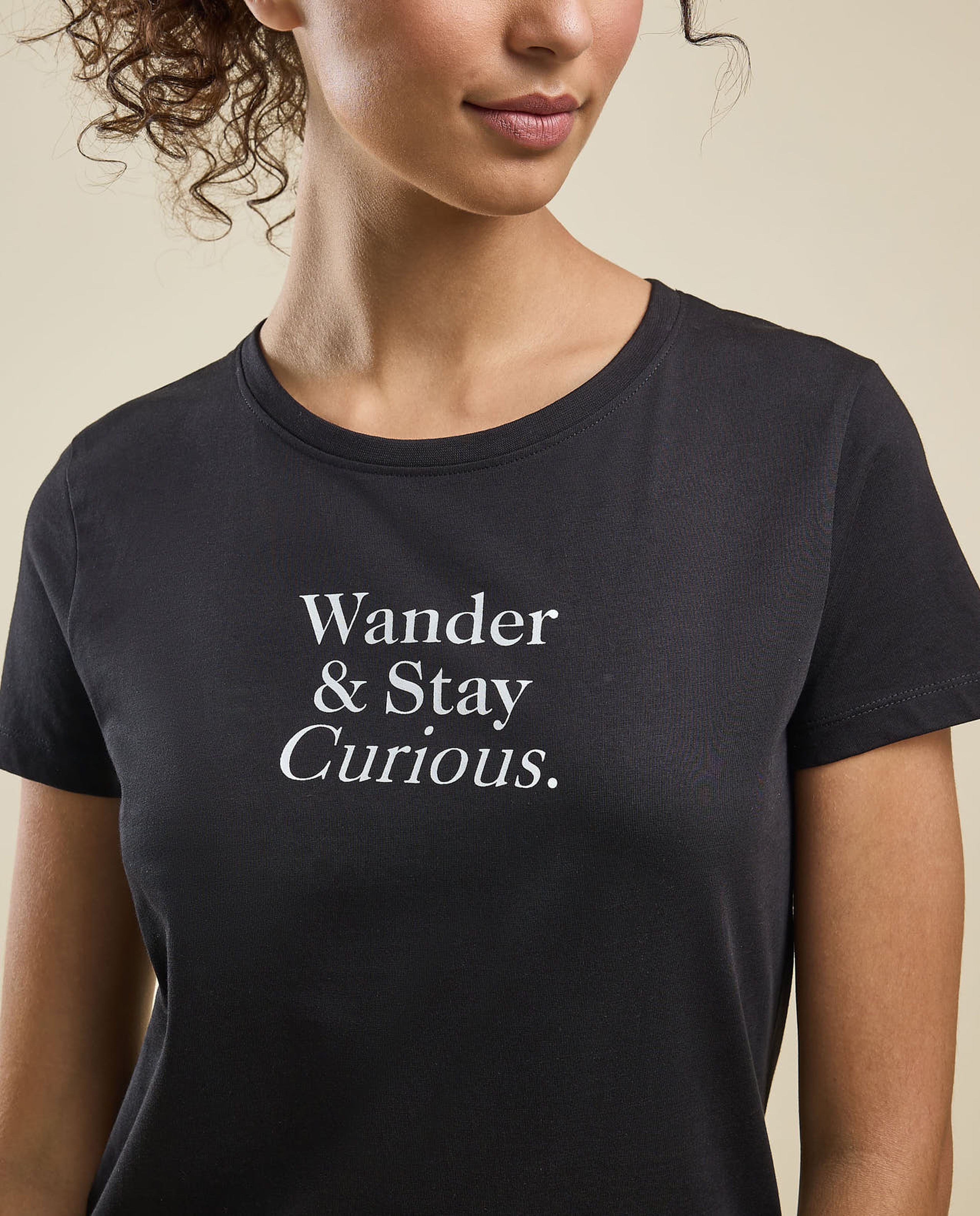 Typography Print T-Shirt with Crew Neck and Short Sleeves