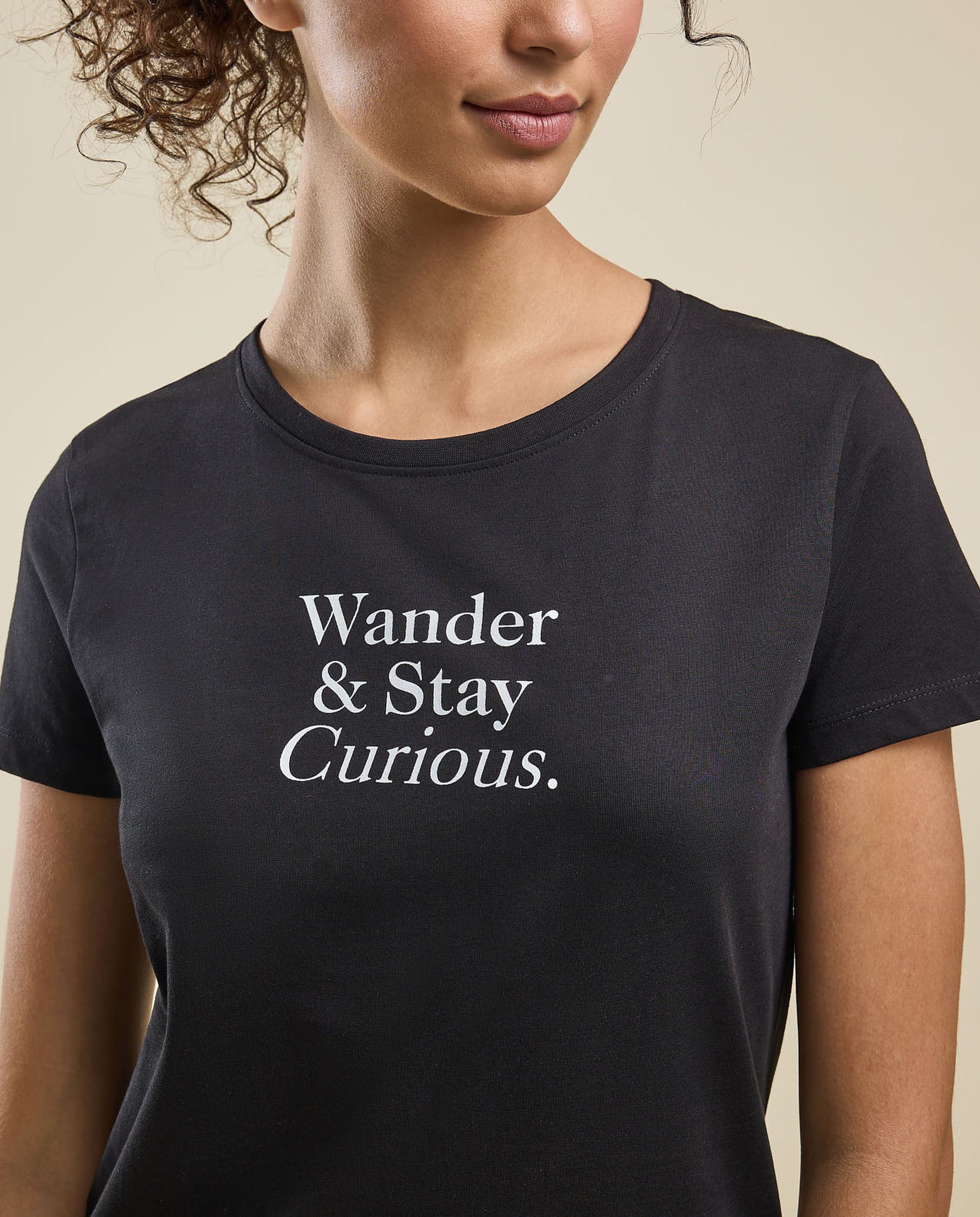 Typography Print T-Shirt with Crew Neck and Short Sleeves