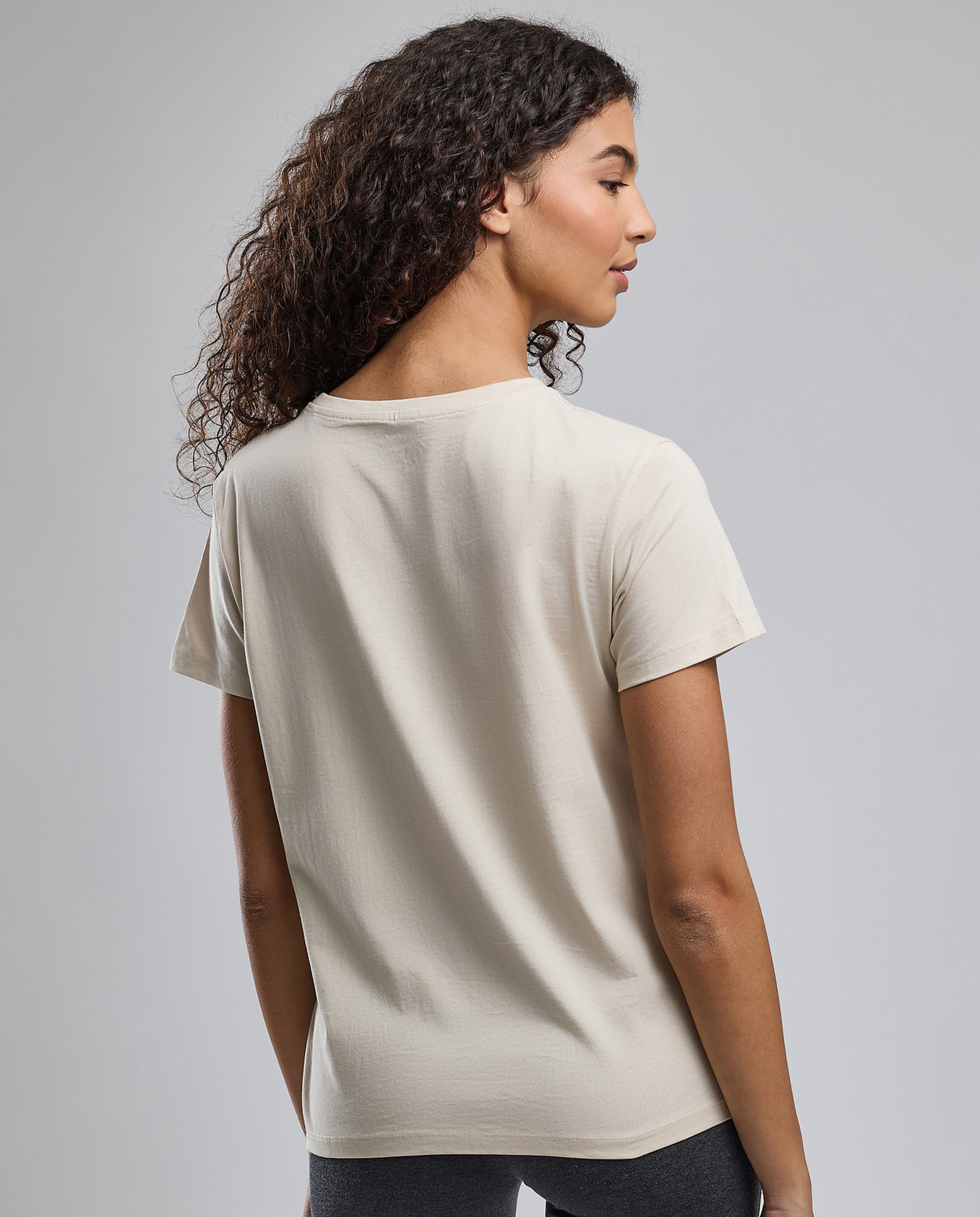Embroidered T-Shirt with Crew Neck and Short Sleeves