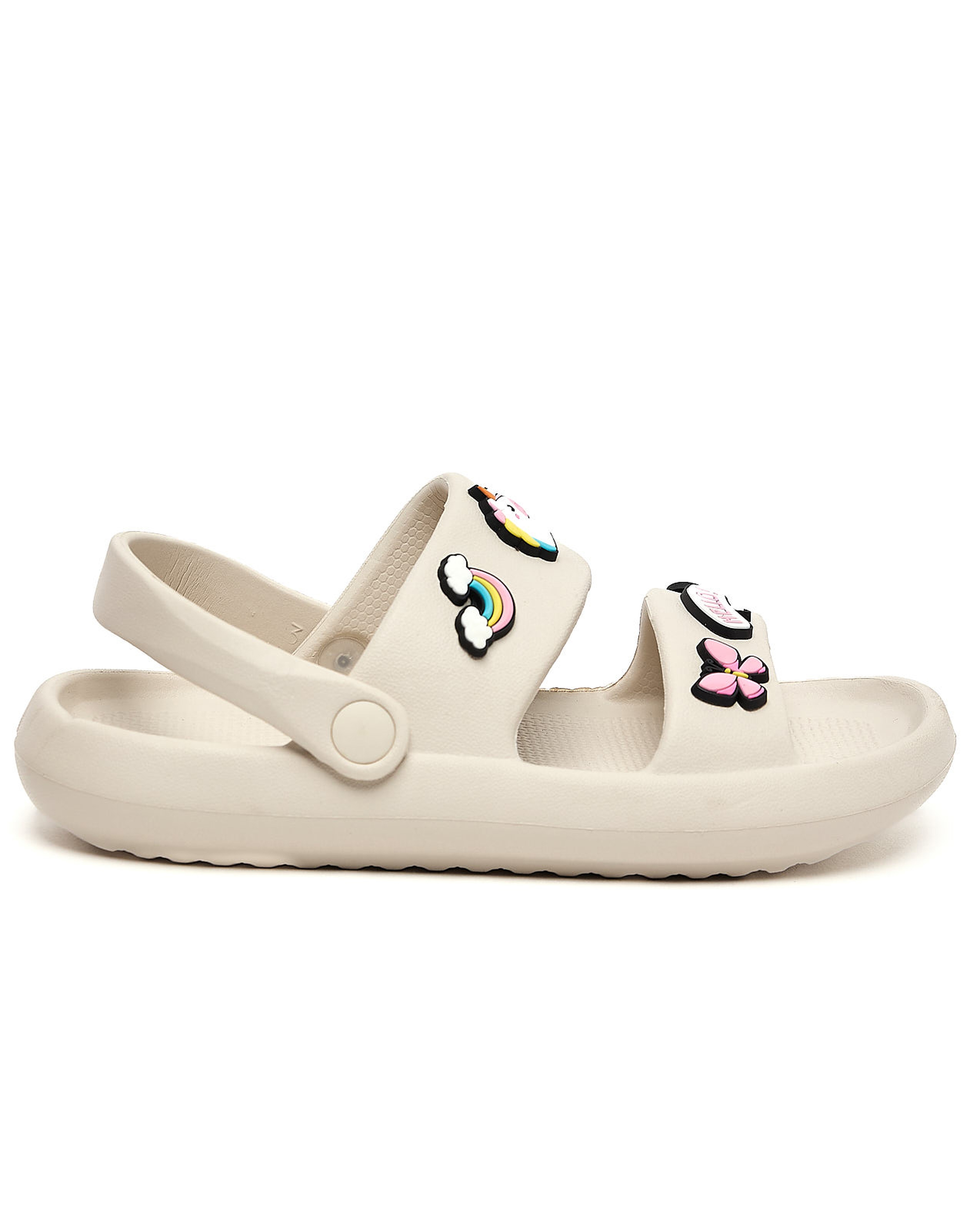 صندل بحزام خلفي مزين بجيببتز