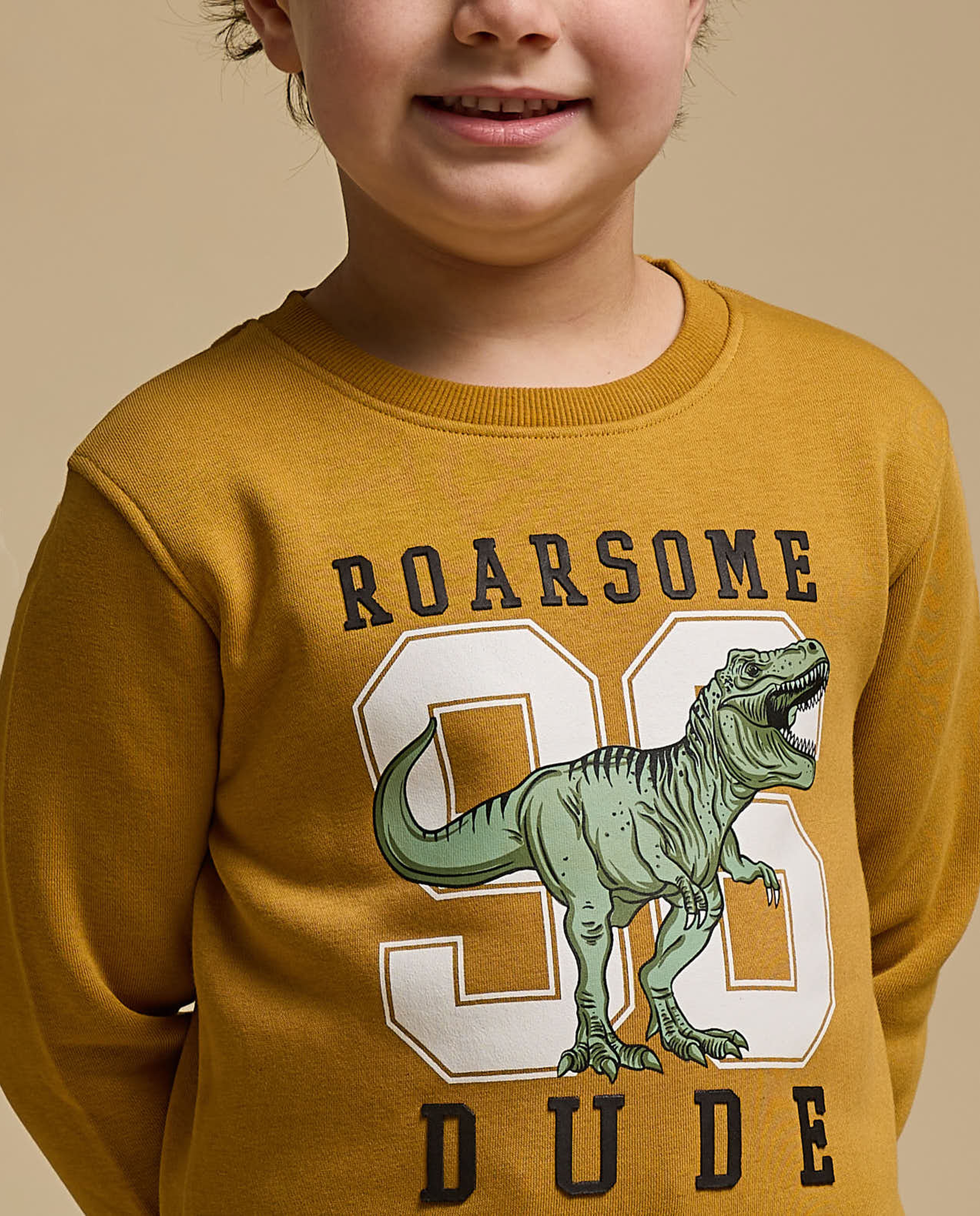 Printed Sweatshirt with Crew Neck and Long Sleeves