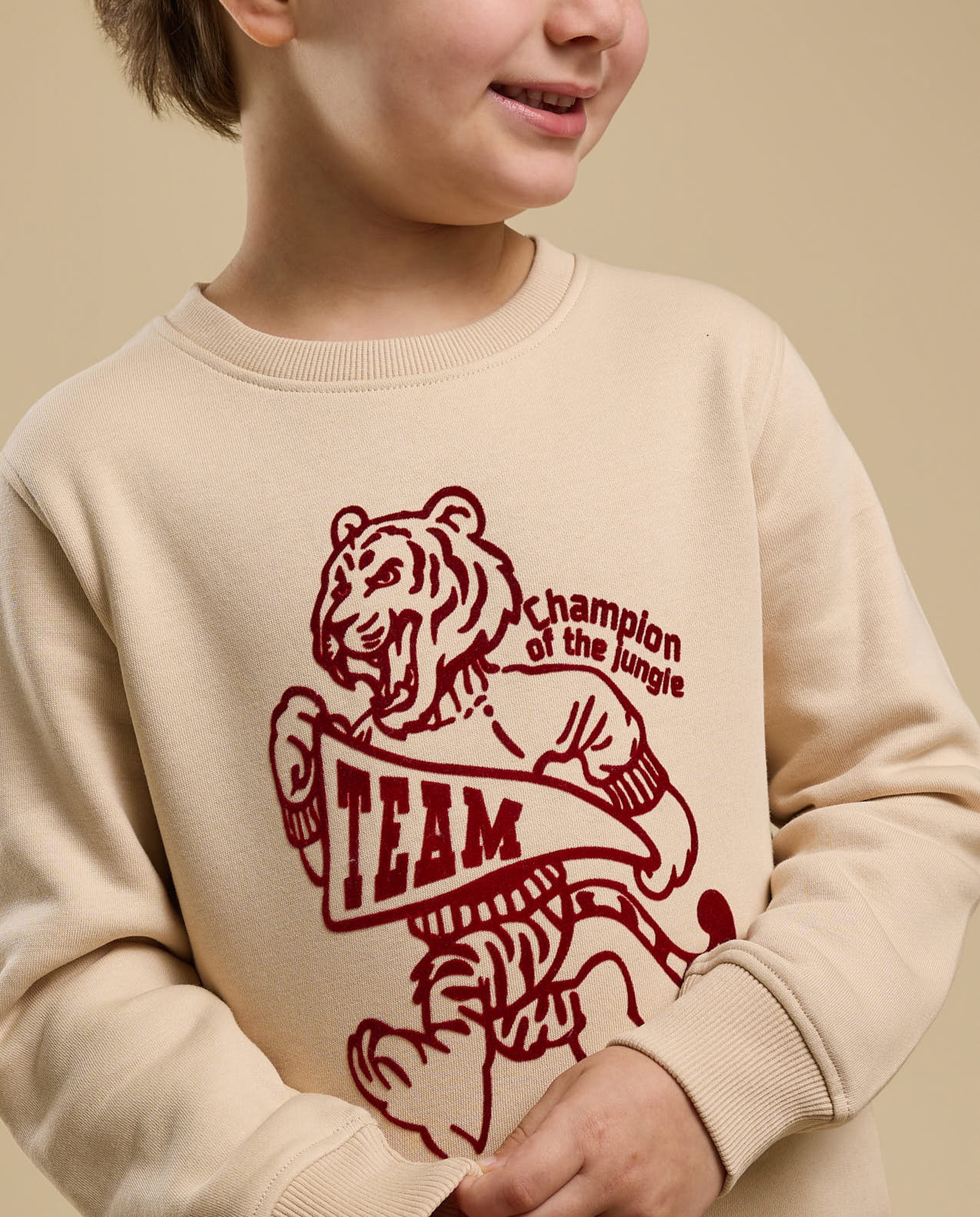 Printed Sweatshirt with Crew Neck and Long Sleeves