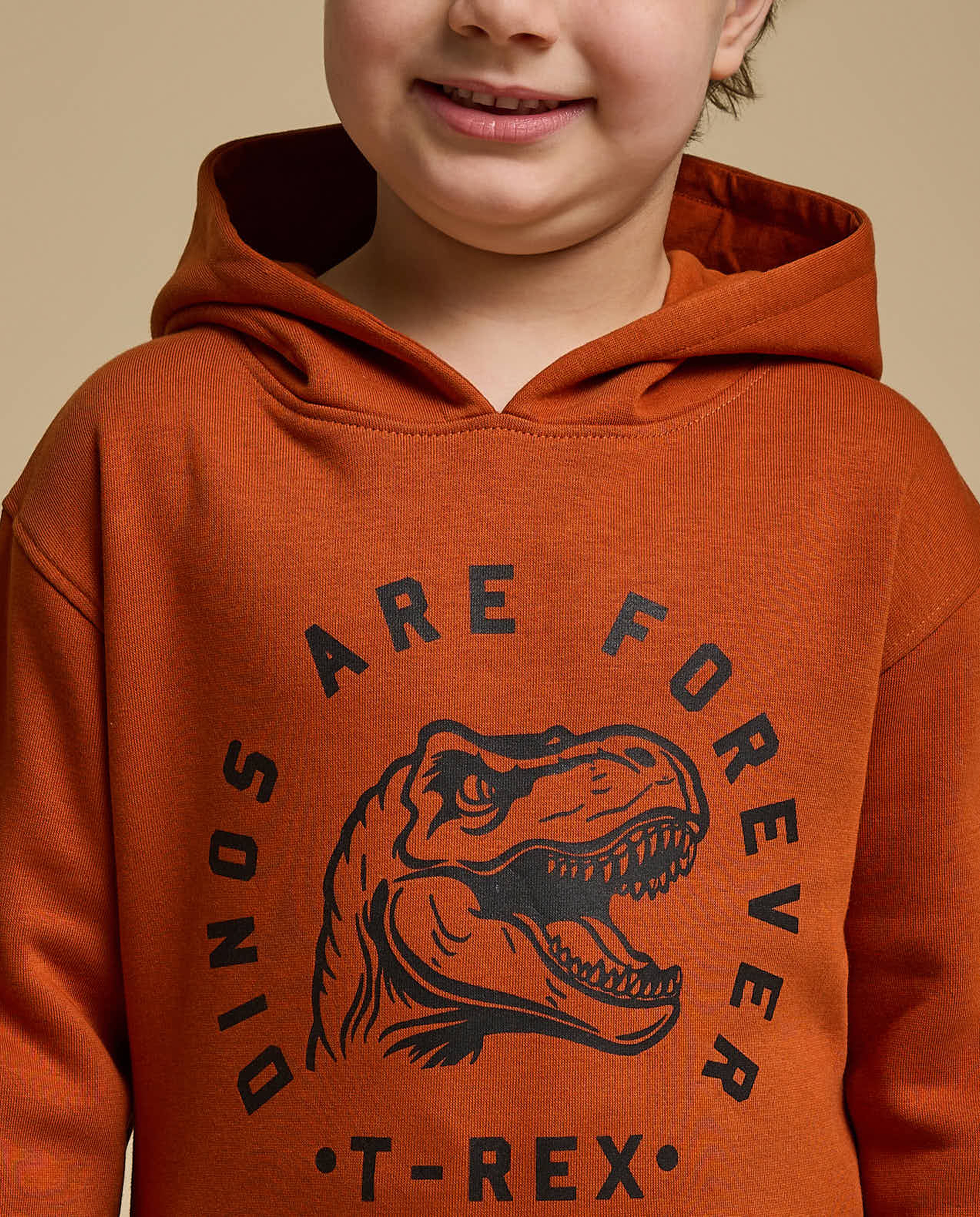 Printed Hoodie with Long Sleeves