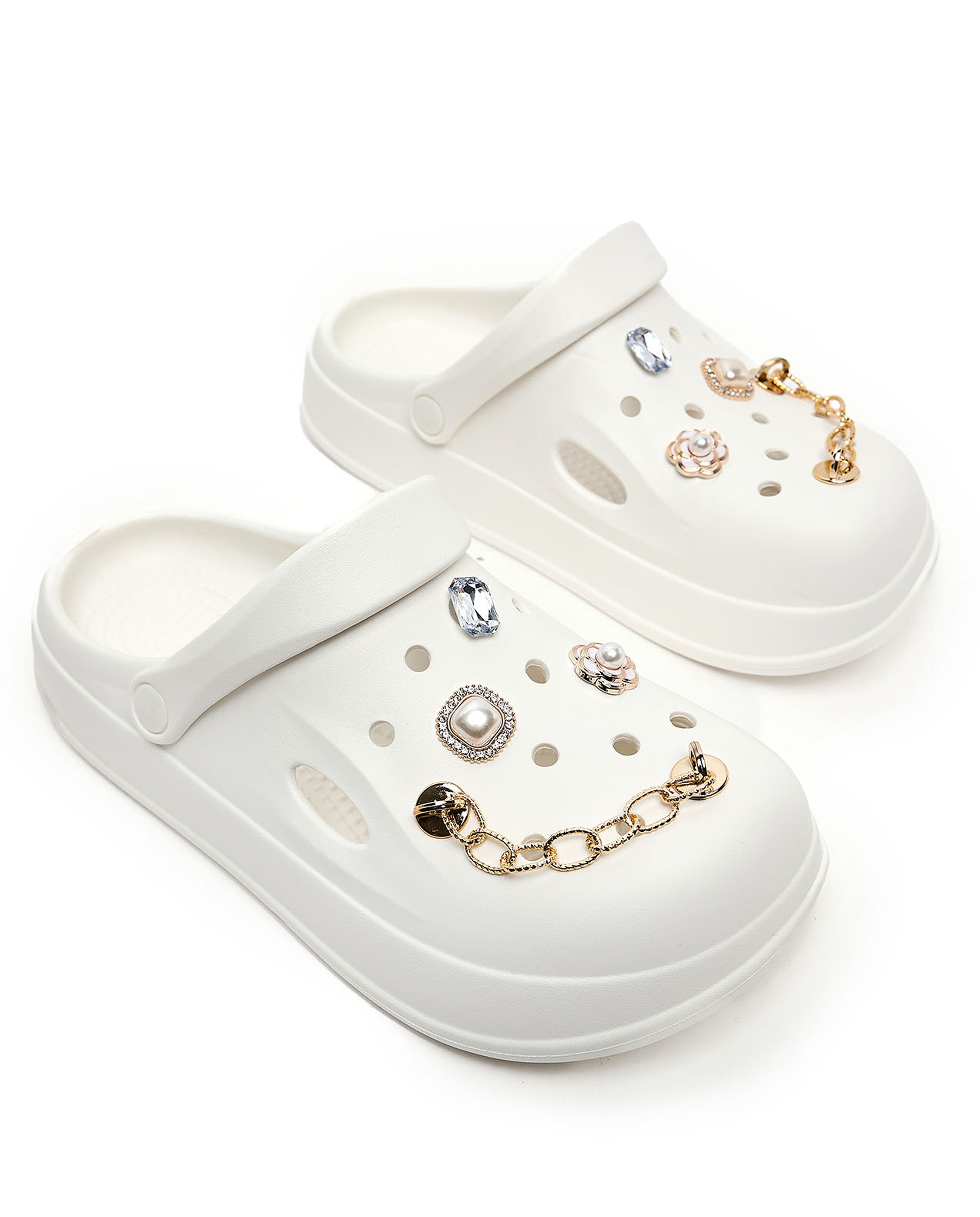 Embellished Slingback Clogs