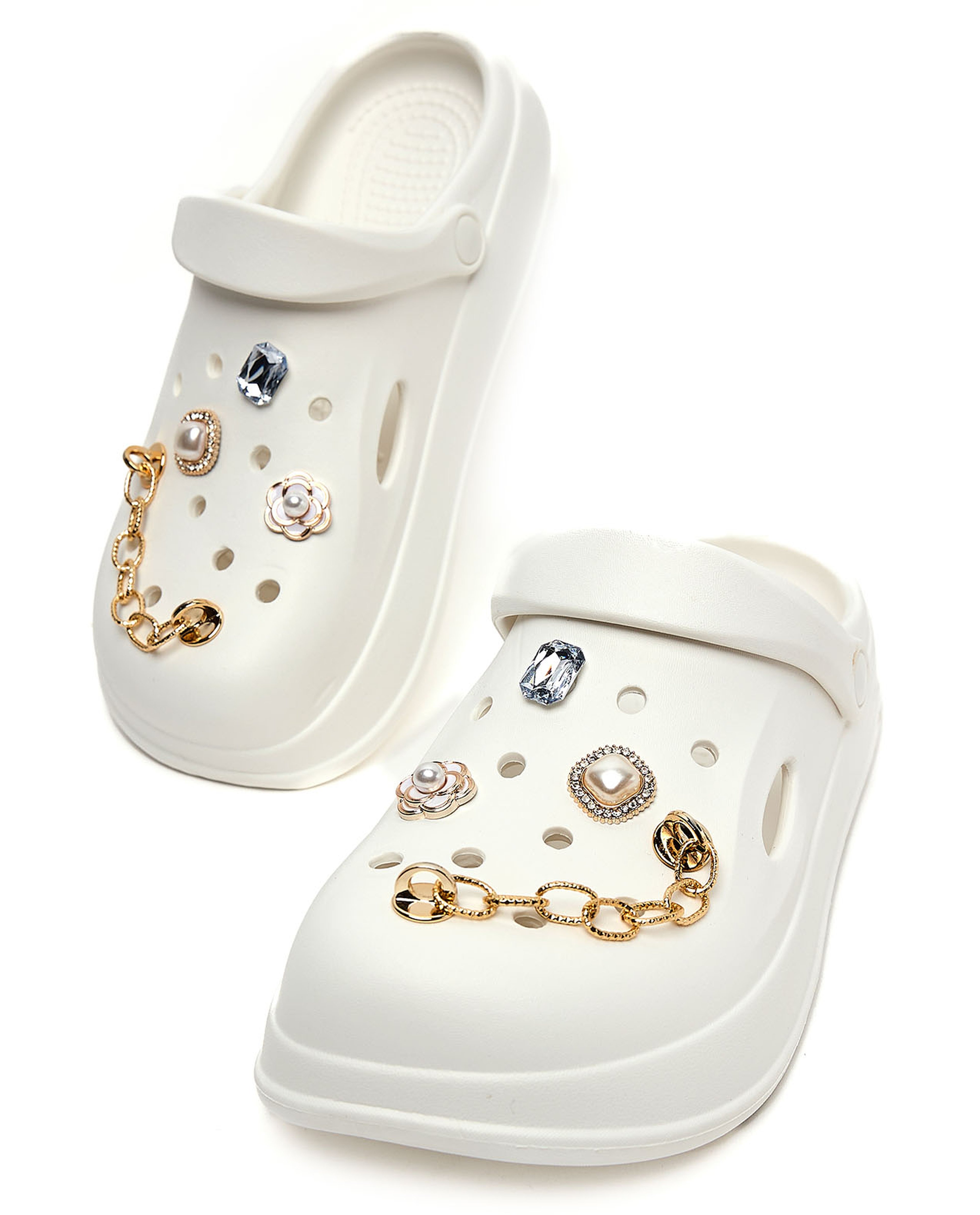 Embellished Slingback Clogs