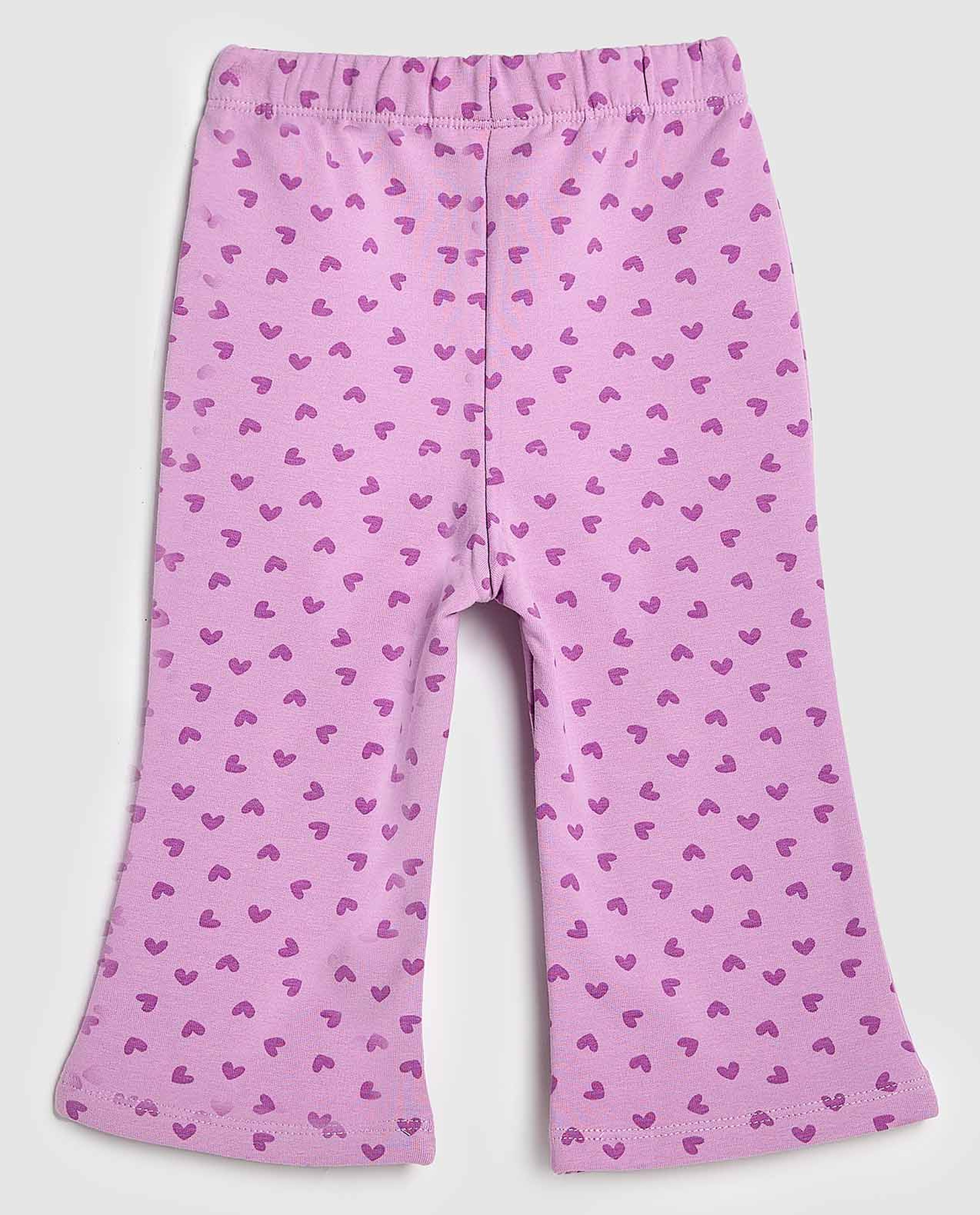 Printed Flared Leggings with Elastic Waist