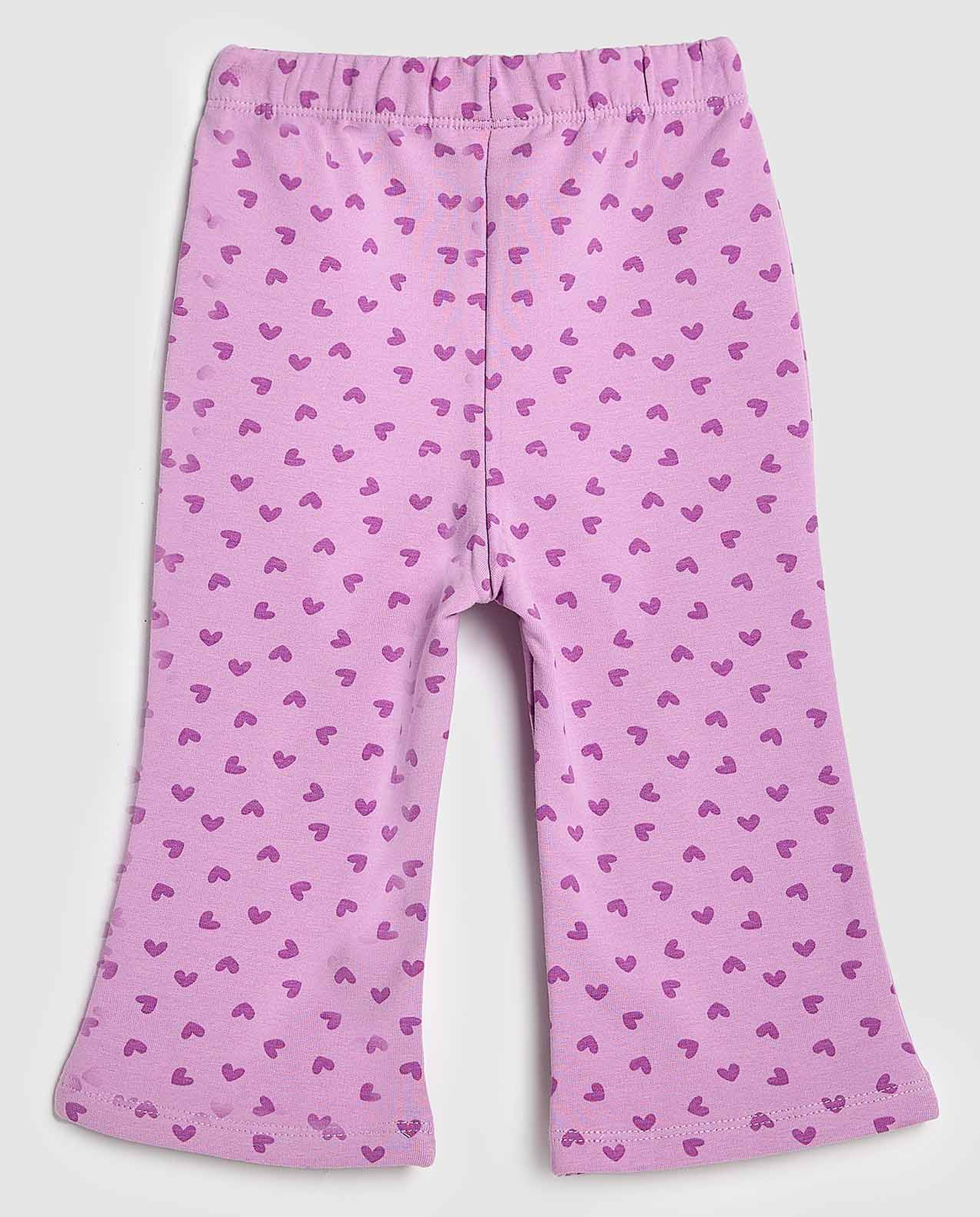 Printed Flared Leggings with Elastic Waist