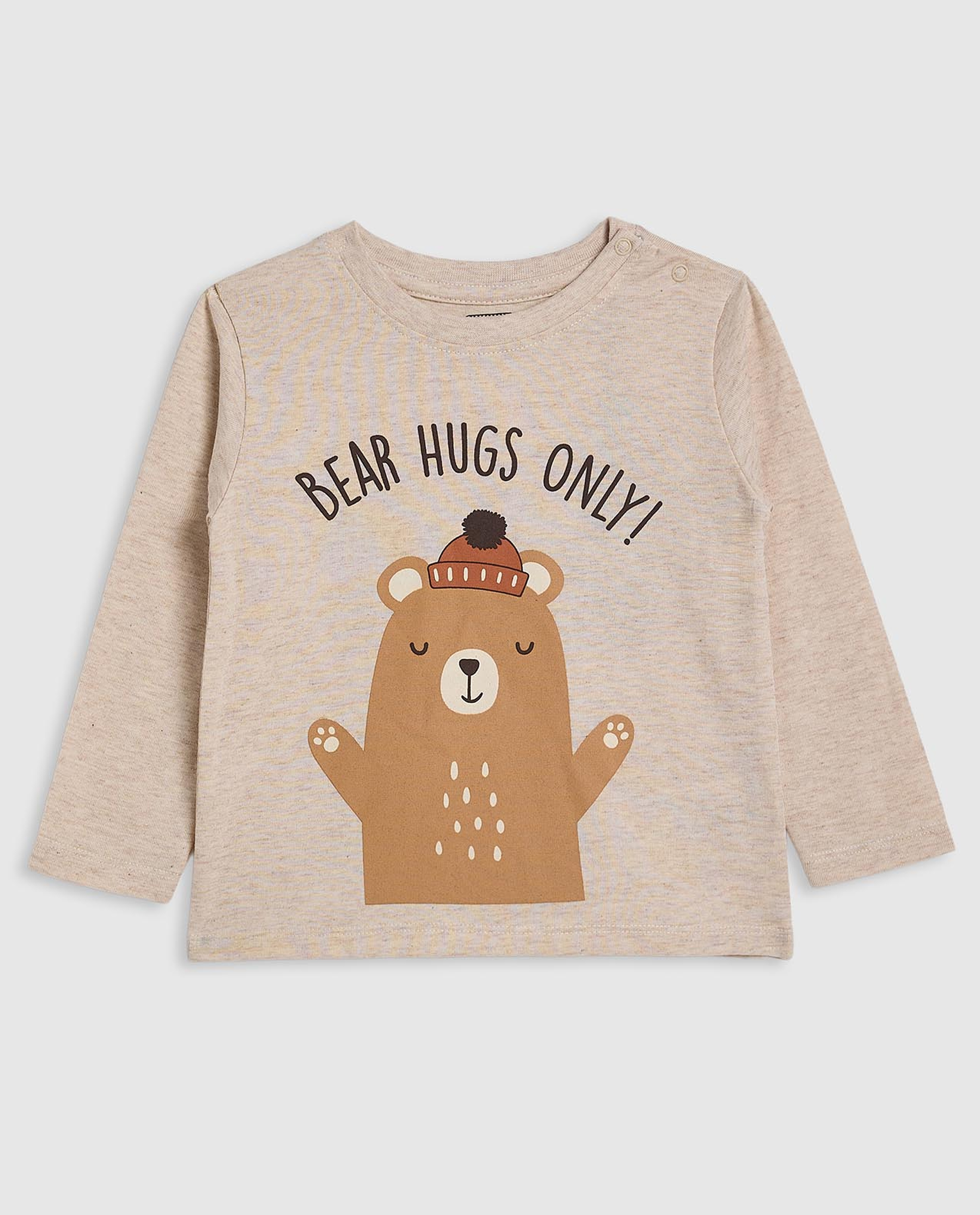 Graphic Print T-Shirt with Crew Neck and Long Sleeves