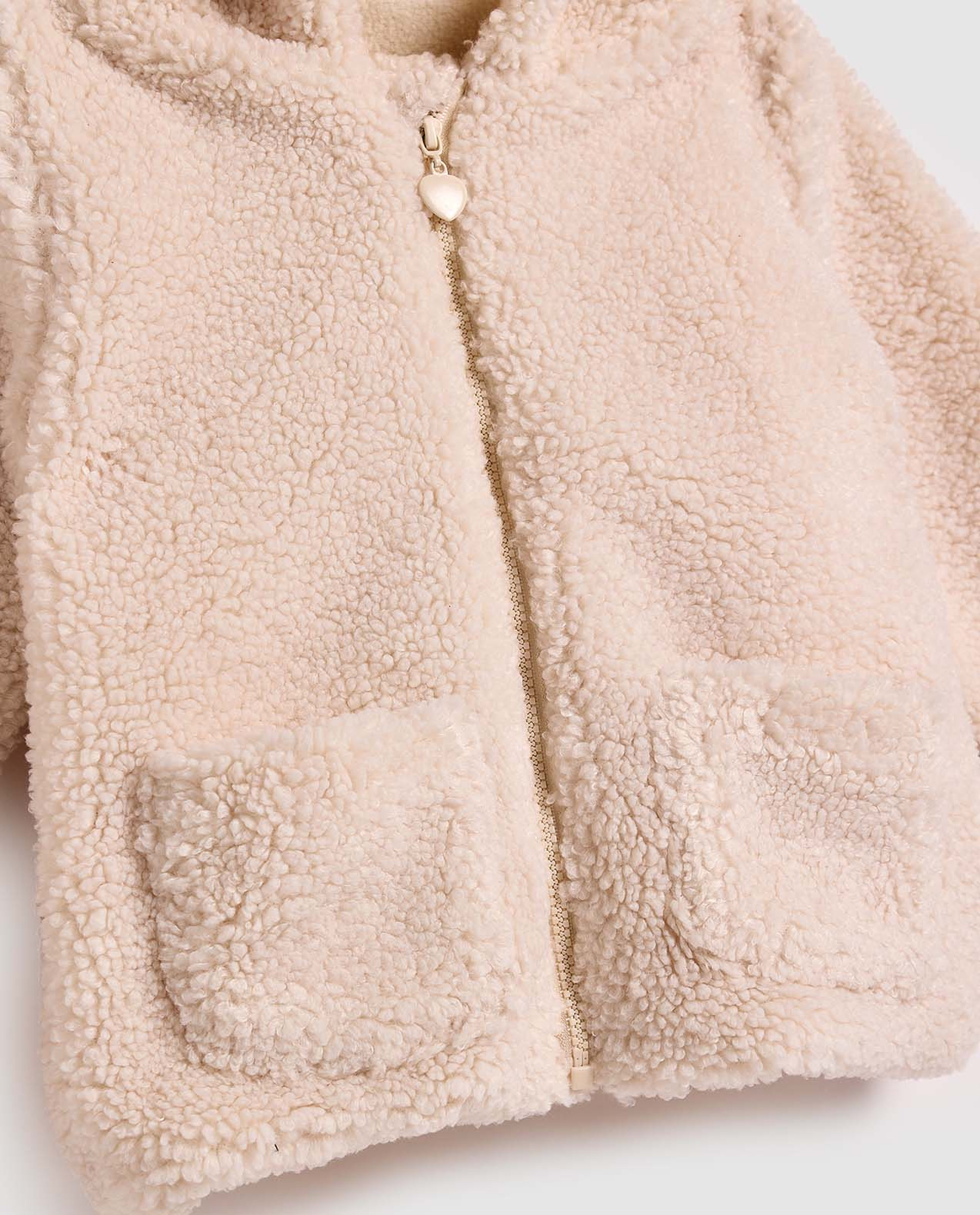 Sherpa Jacket with Zipper Closure