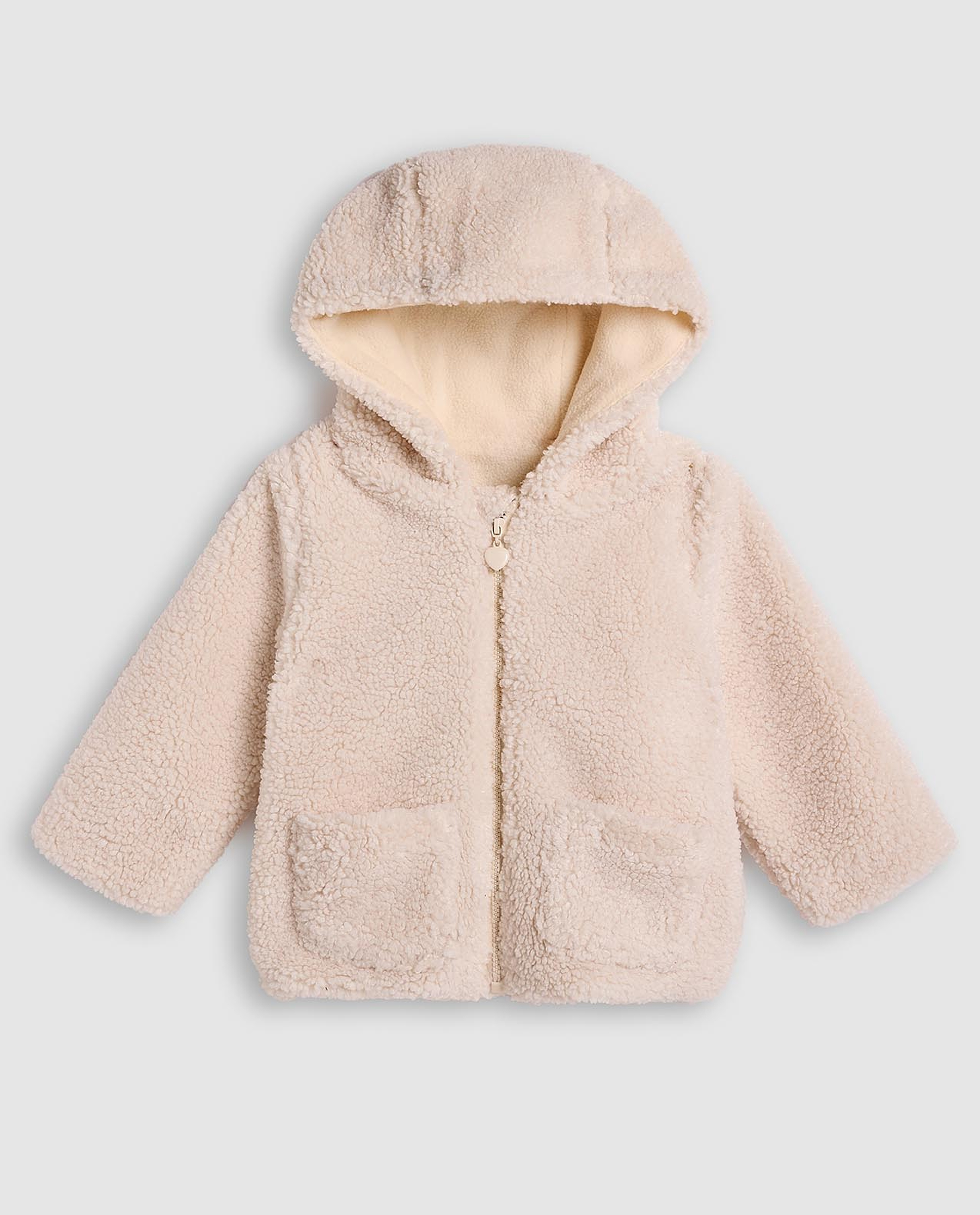 Sherpa Jacket with Zipper Closure