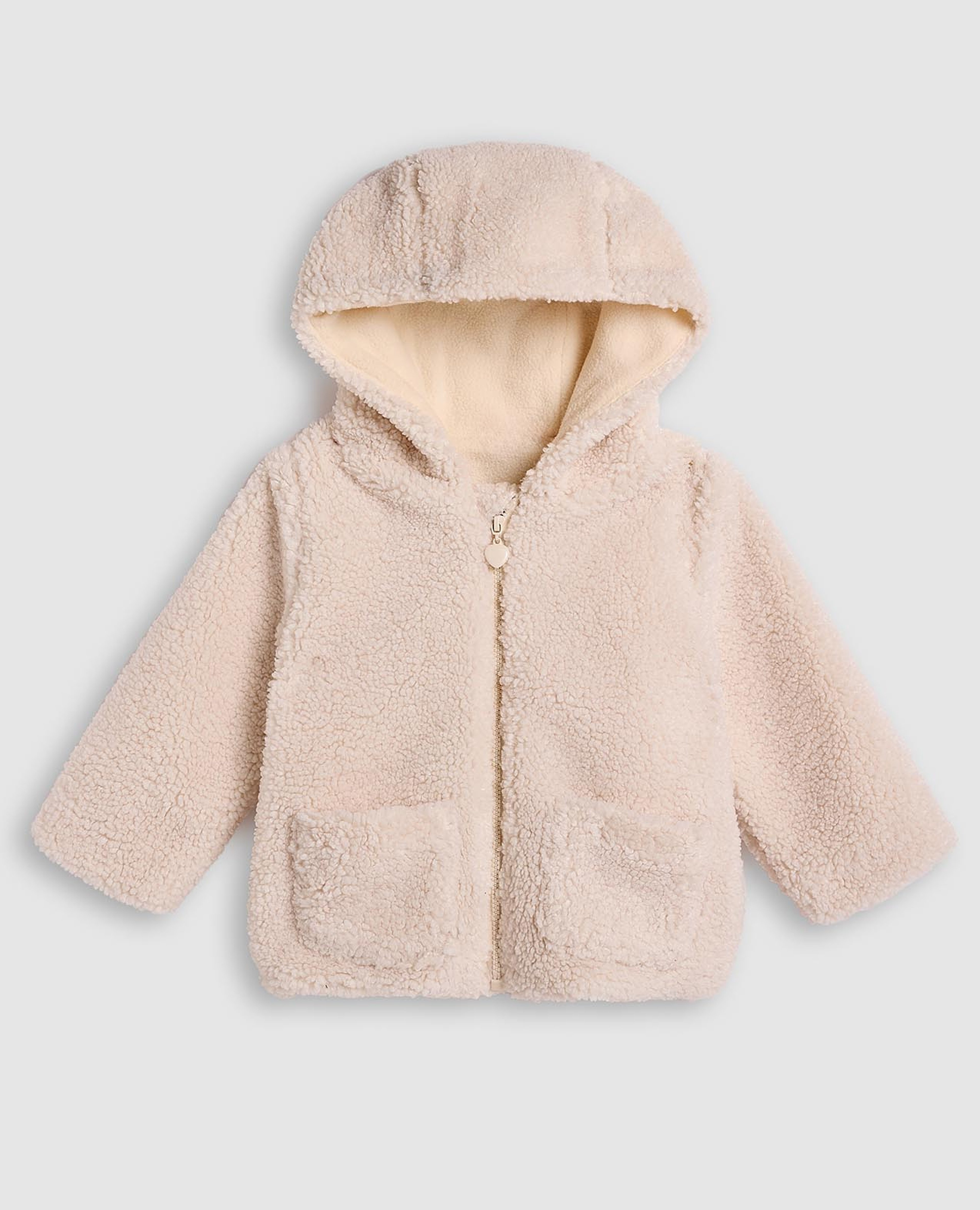 Sherpa Jacket with Zipper Closure