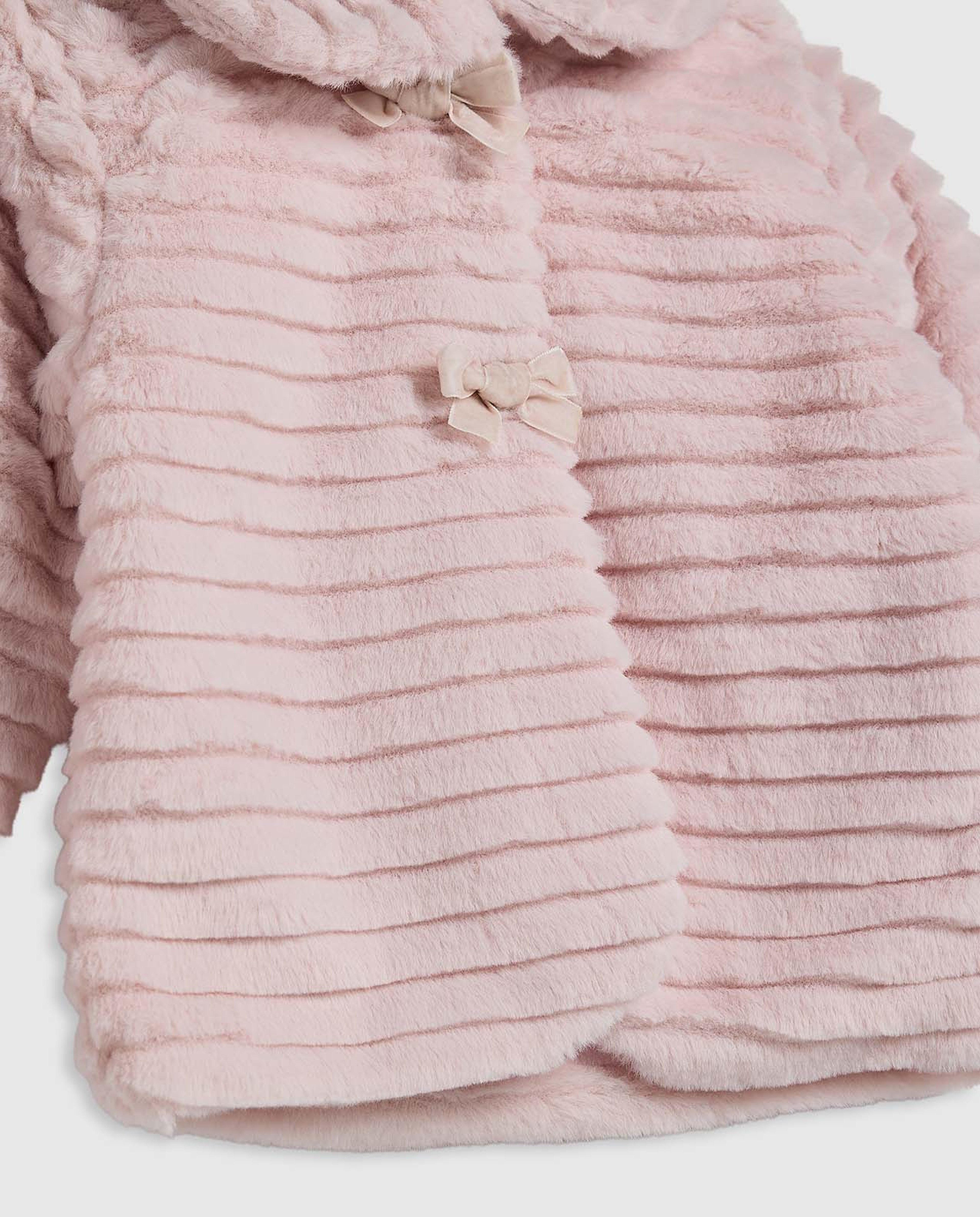 Plush Collared Jacket with Button Closure