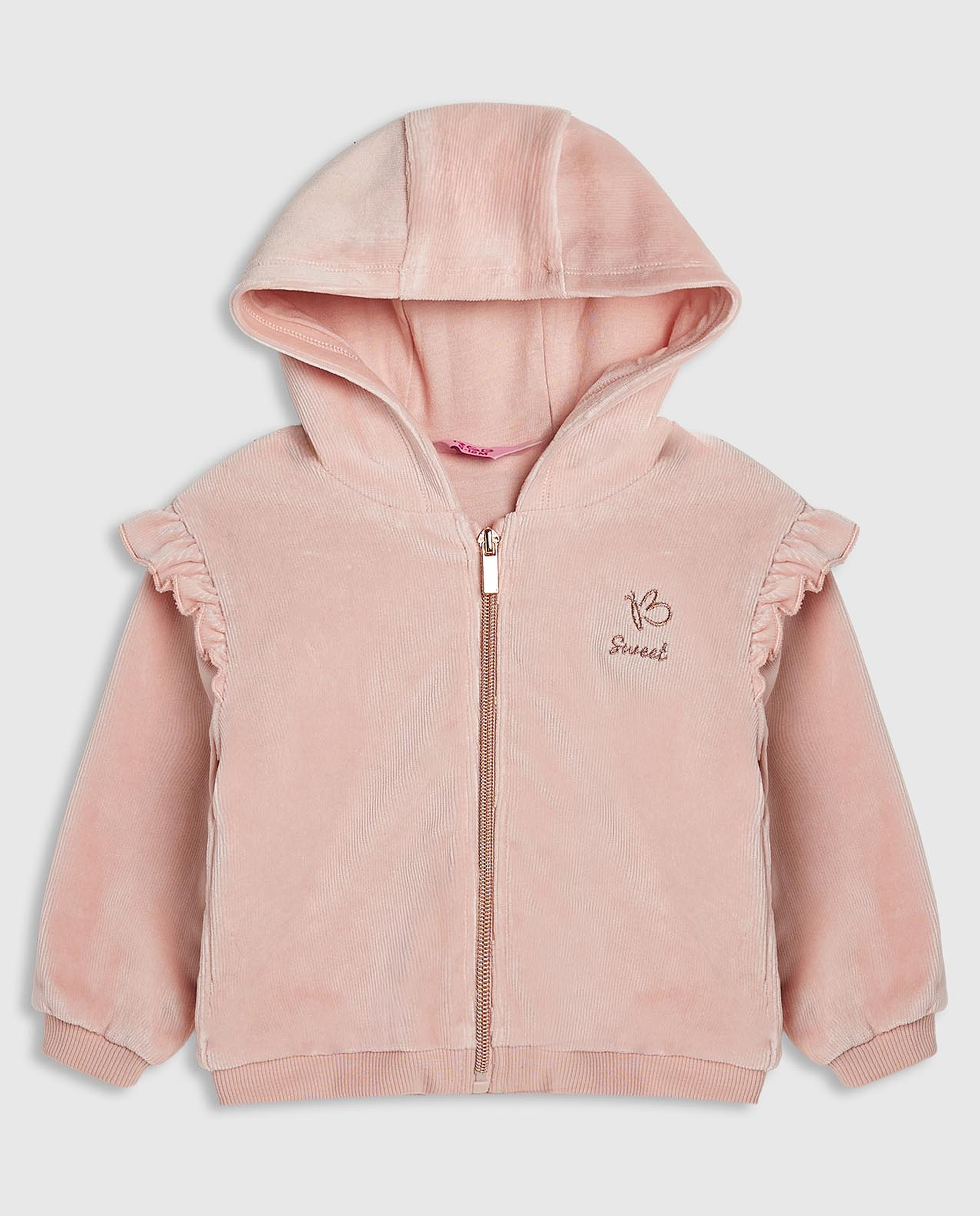 Embroidered Hooded Clothing Set