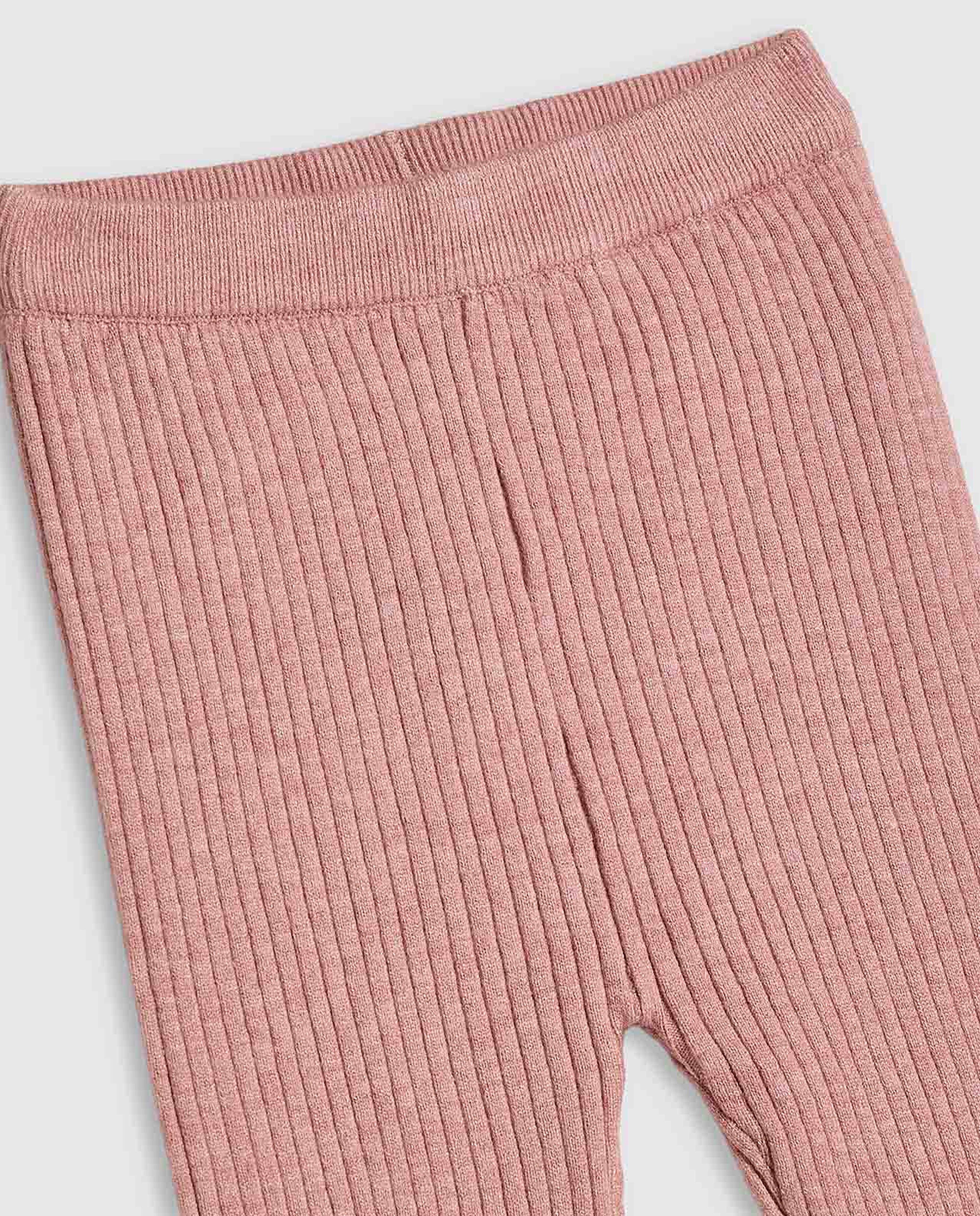 Ribbed Pants with Elastic Waist