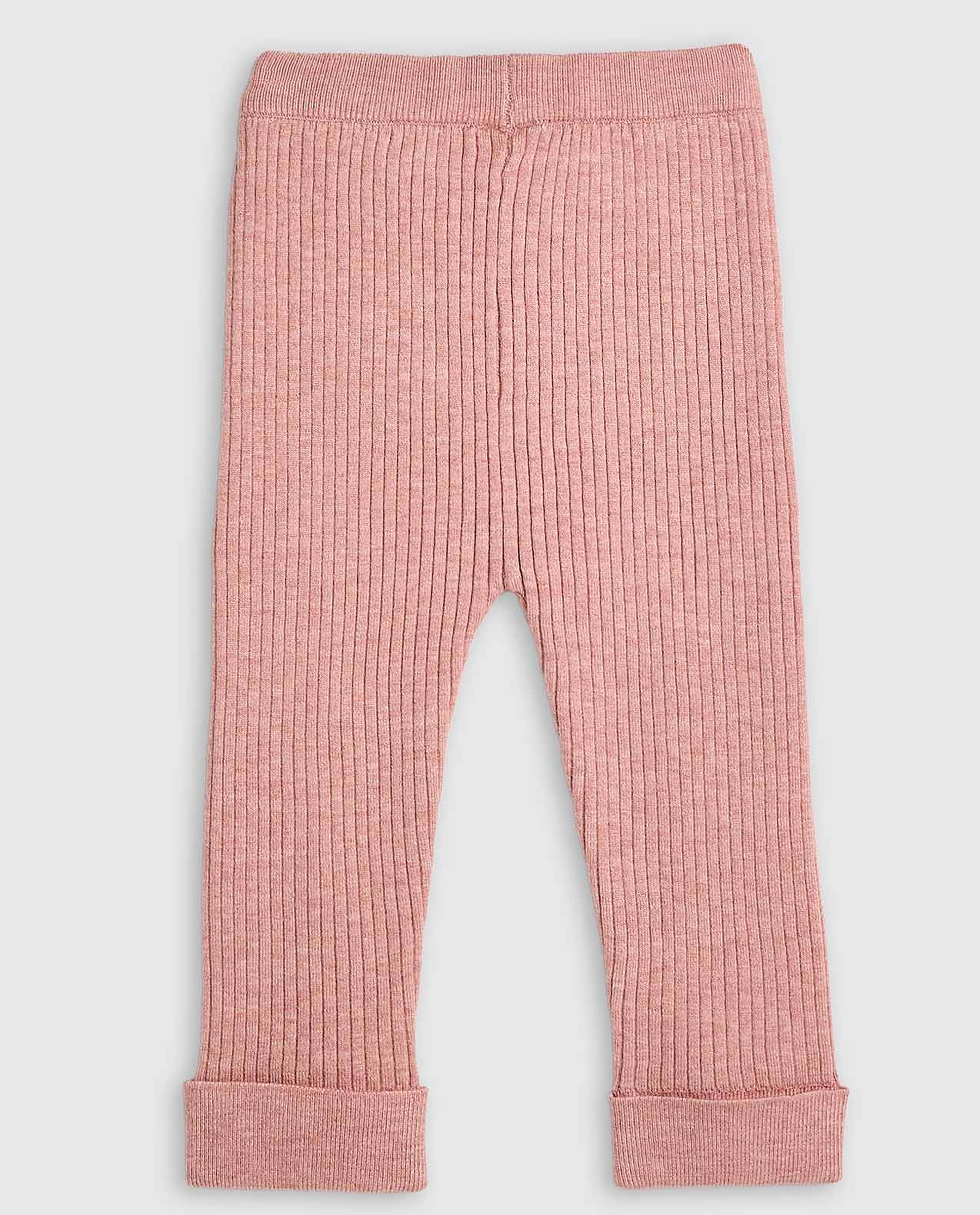 Ribbed Pants with Elastic Waist