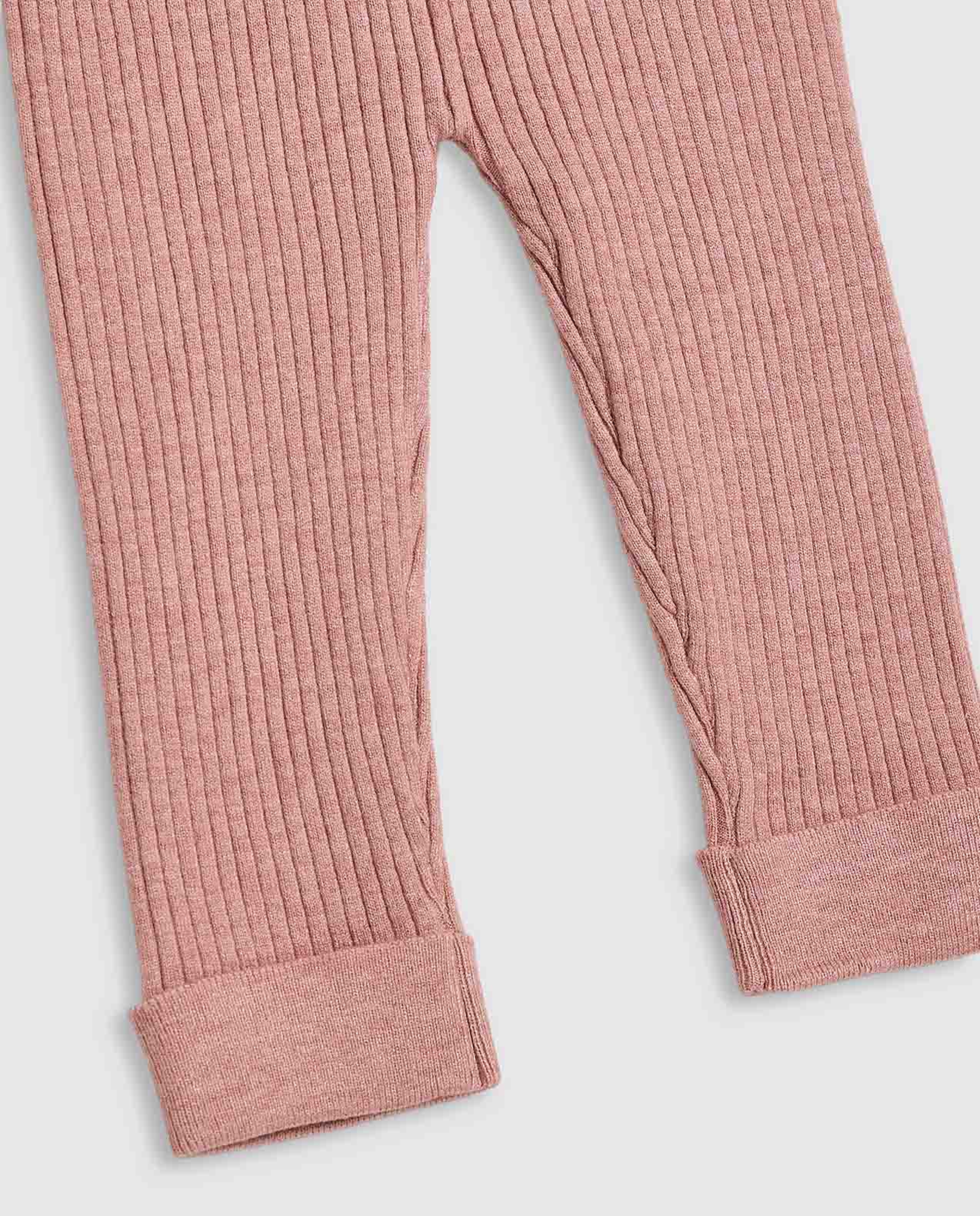 Ribbed Pants with Elastic Waist