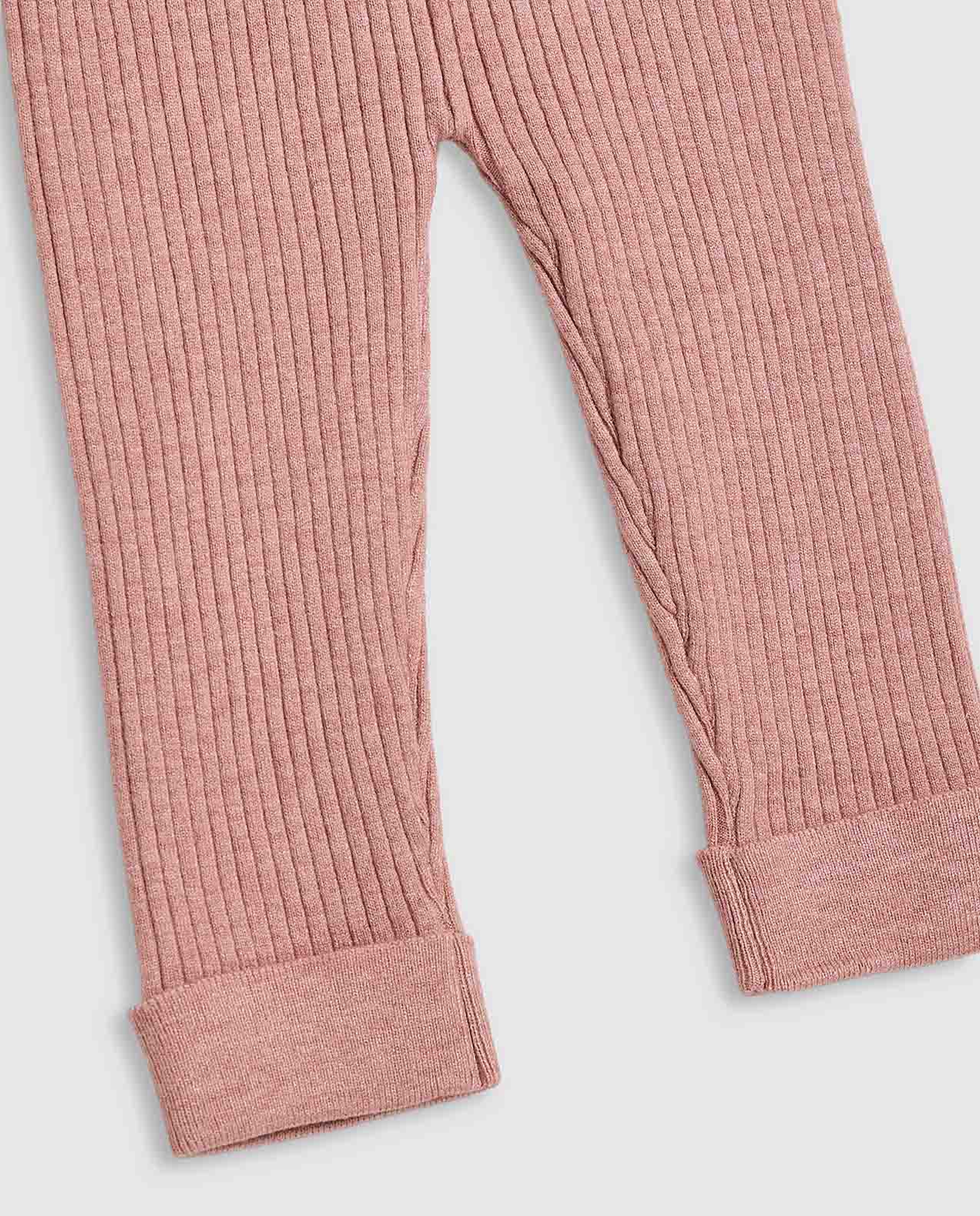 Ribbed Pants with Elastic Waist