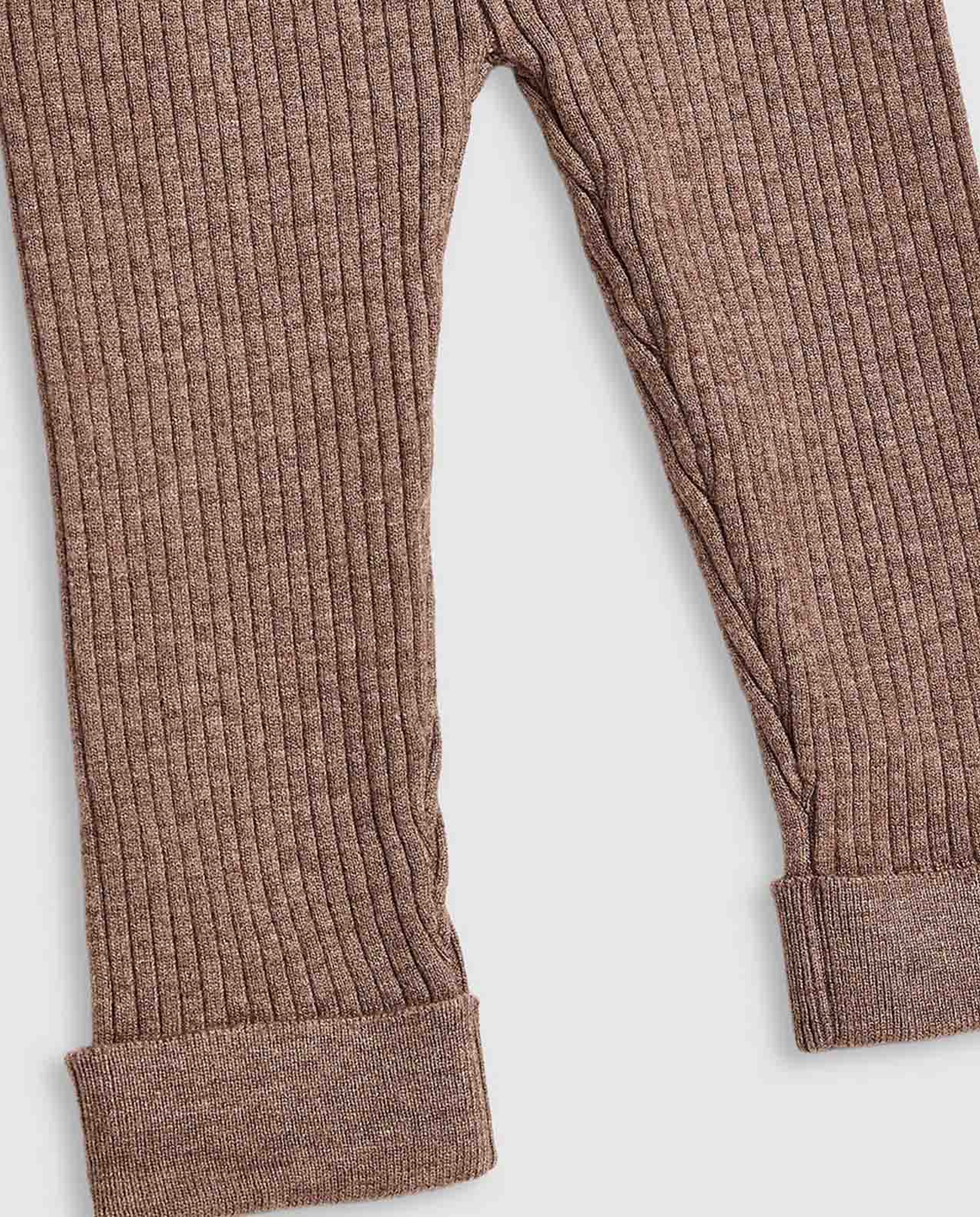 Ribbed Pants with Elastic Waist