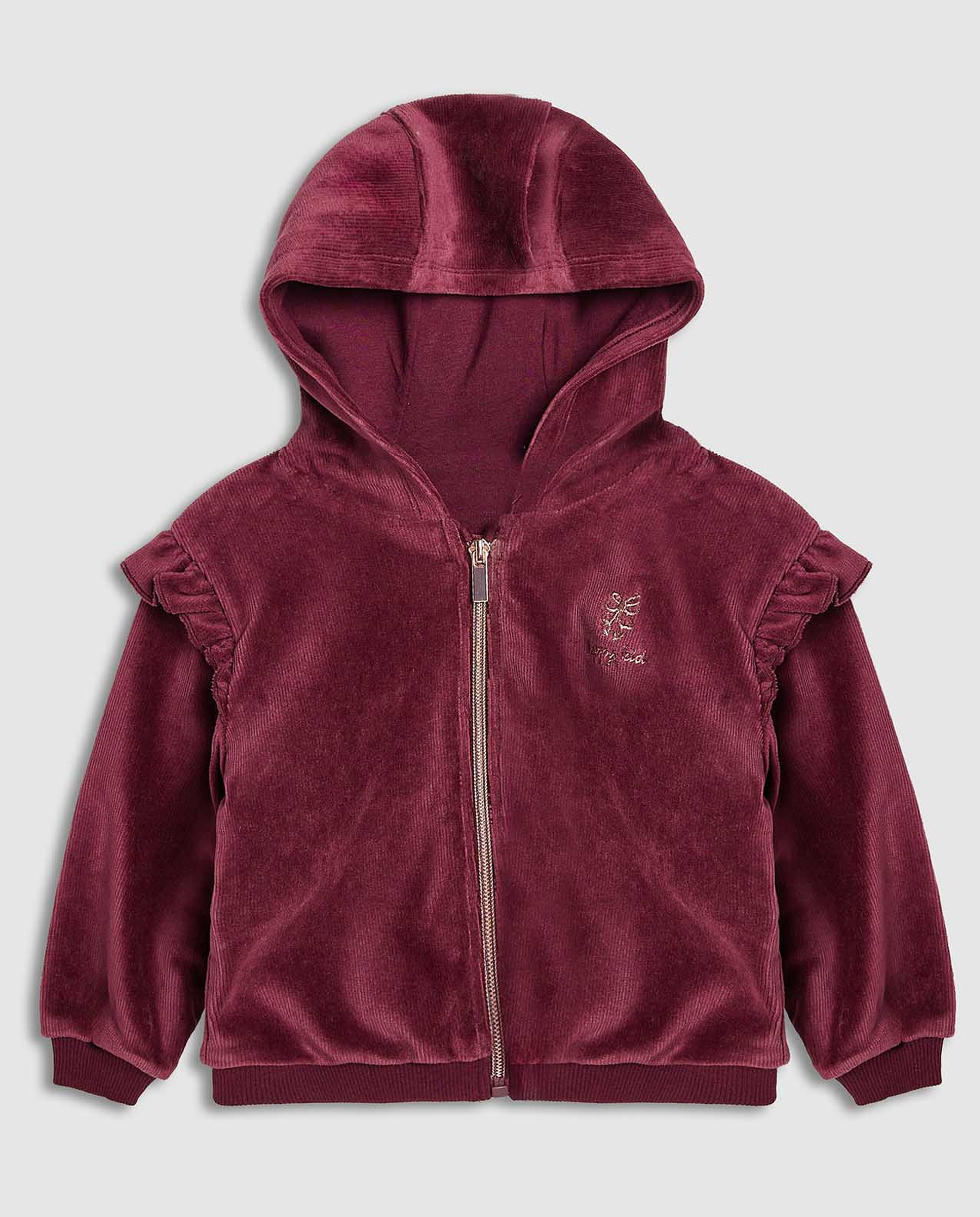 Embroidered Hooded Clothing Set