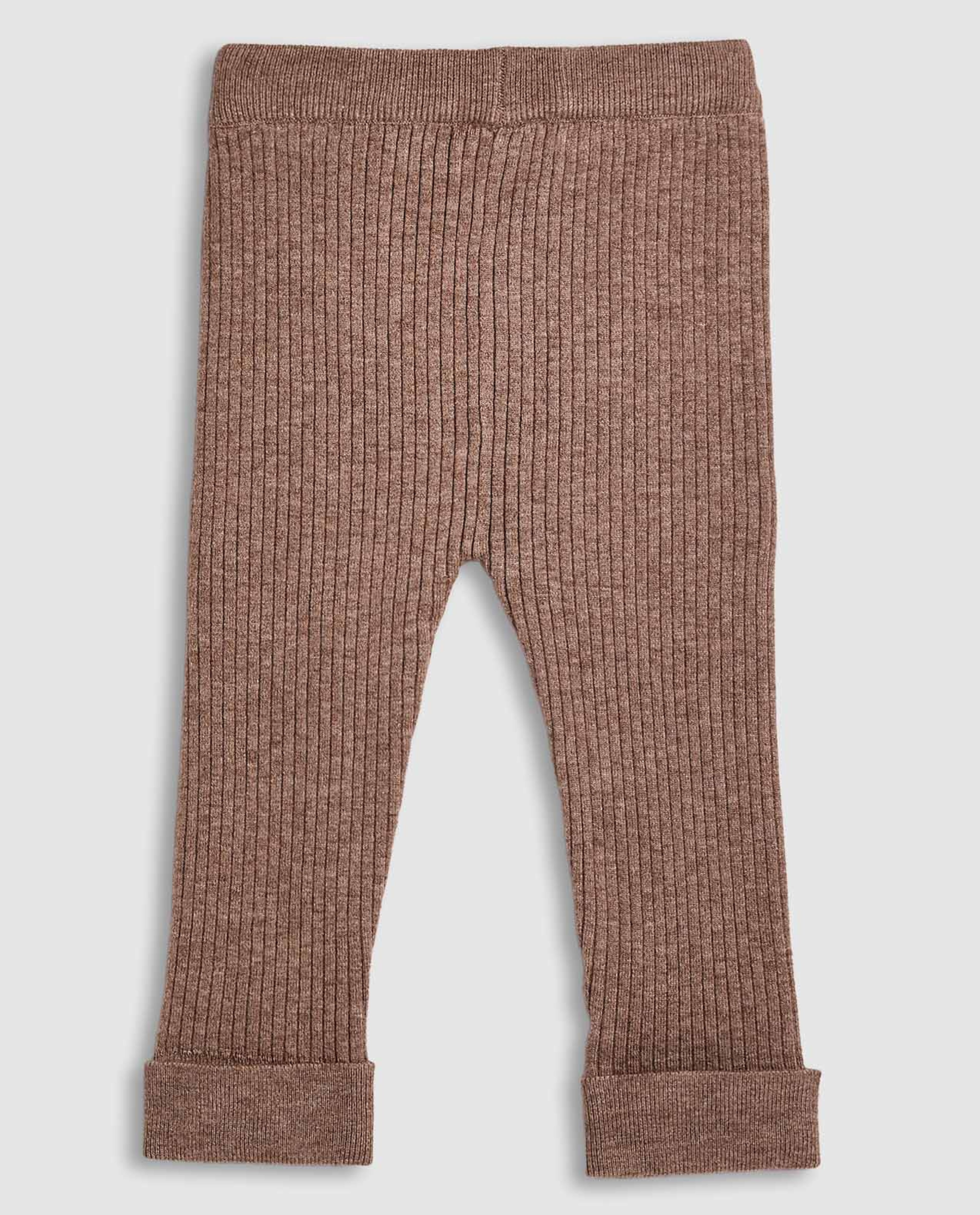 Ribbed Pants with Elastic Waist