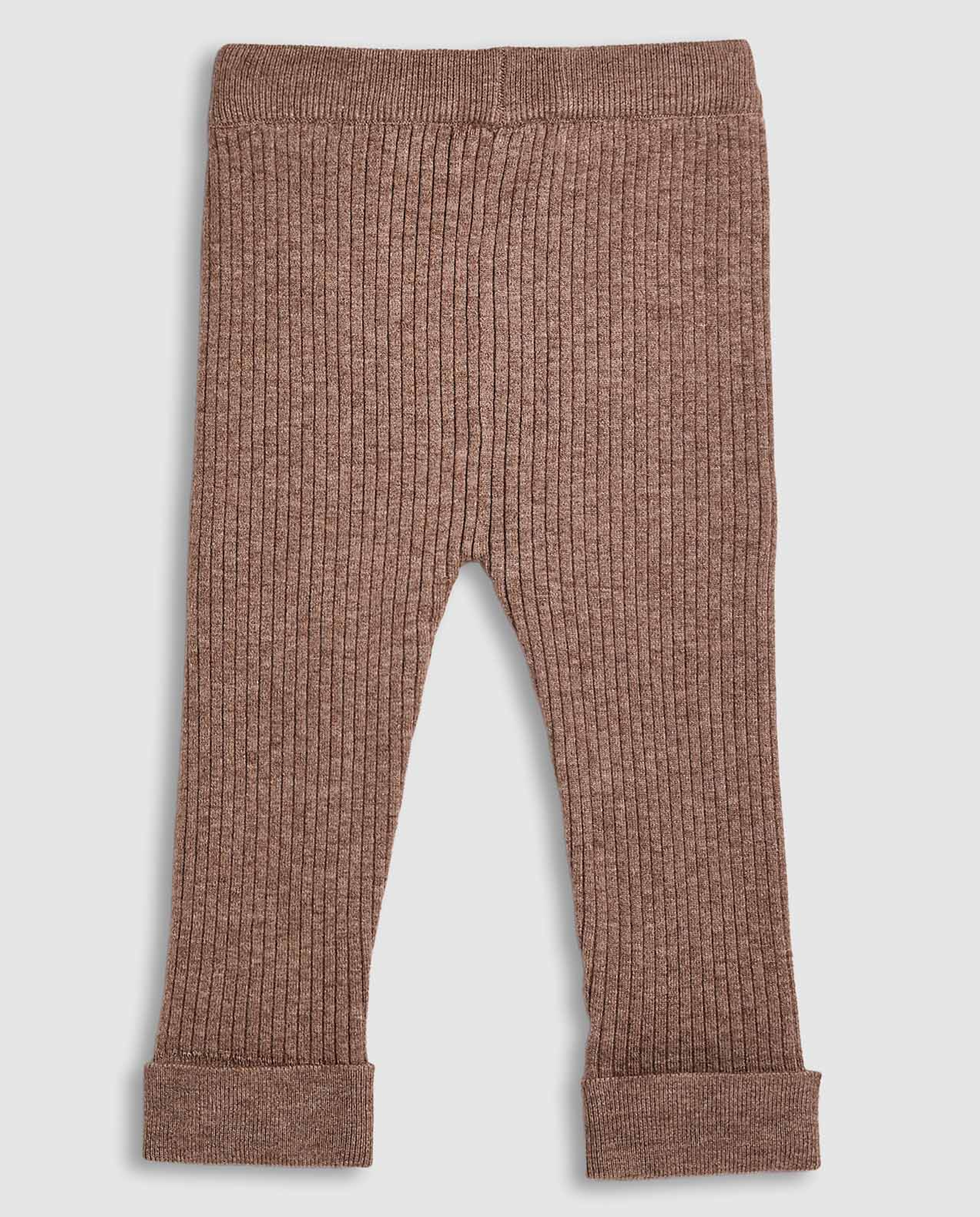 Ribbed Pants with Elastic Waist