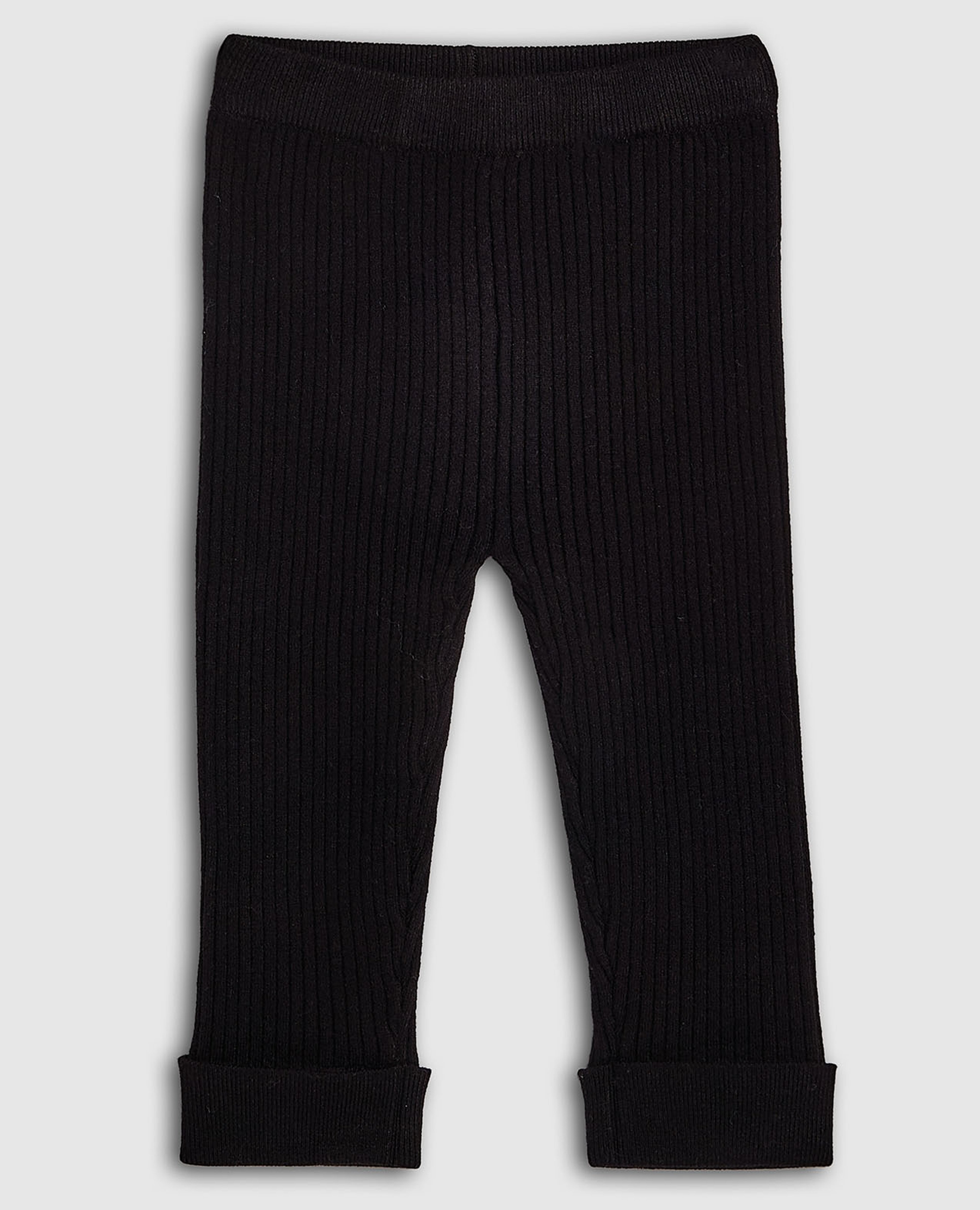 Ribbed Pants with Elastic Waist