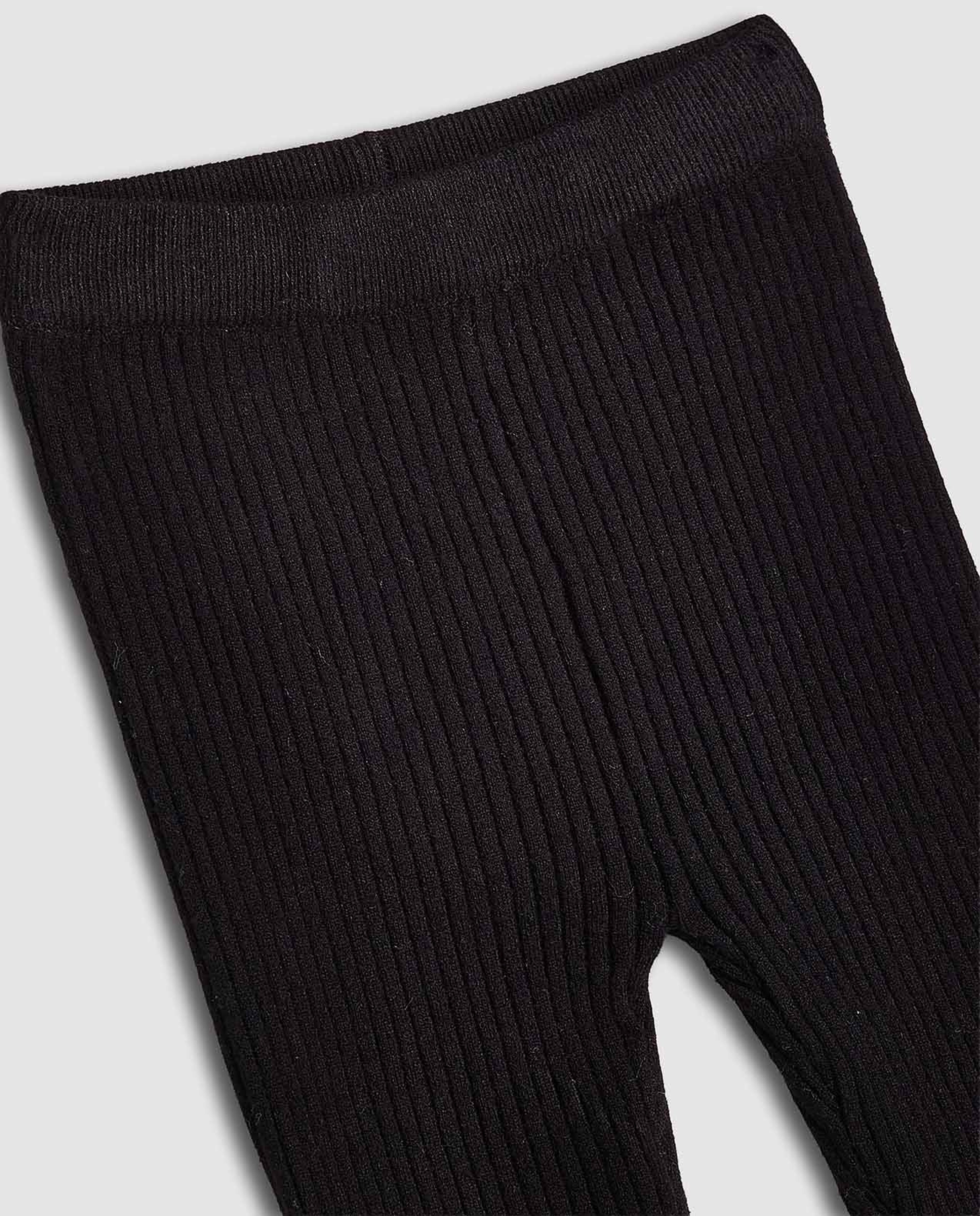 Ribbed Pants with Elastic Waist