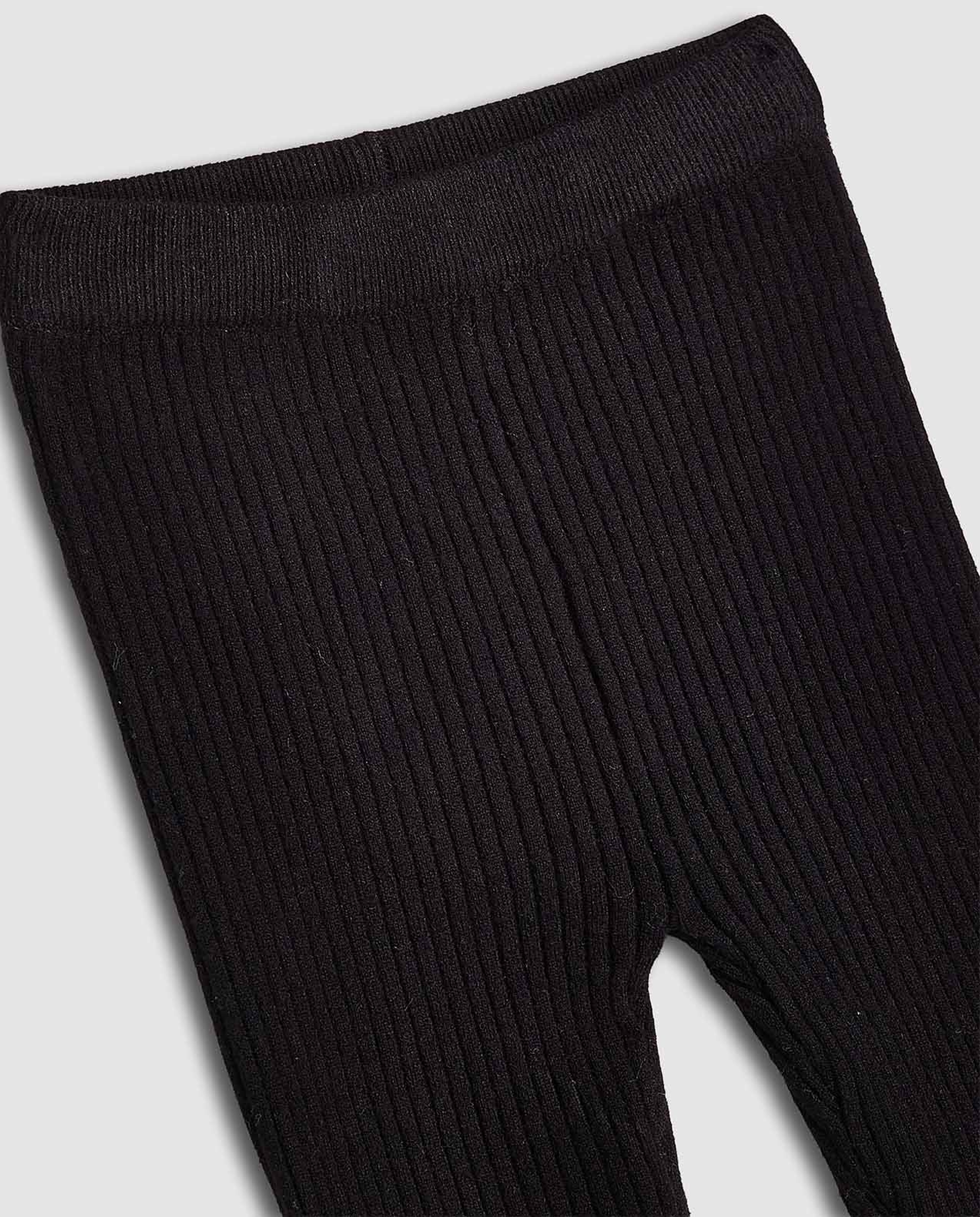 Ribbed Pants with Elastic Waist