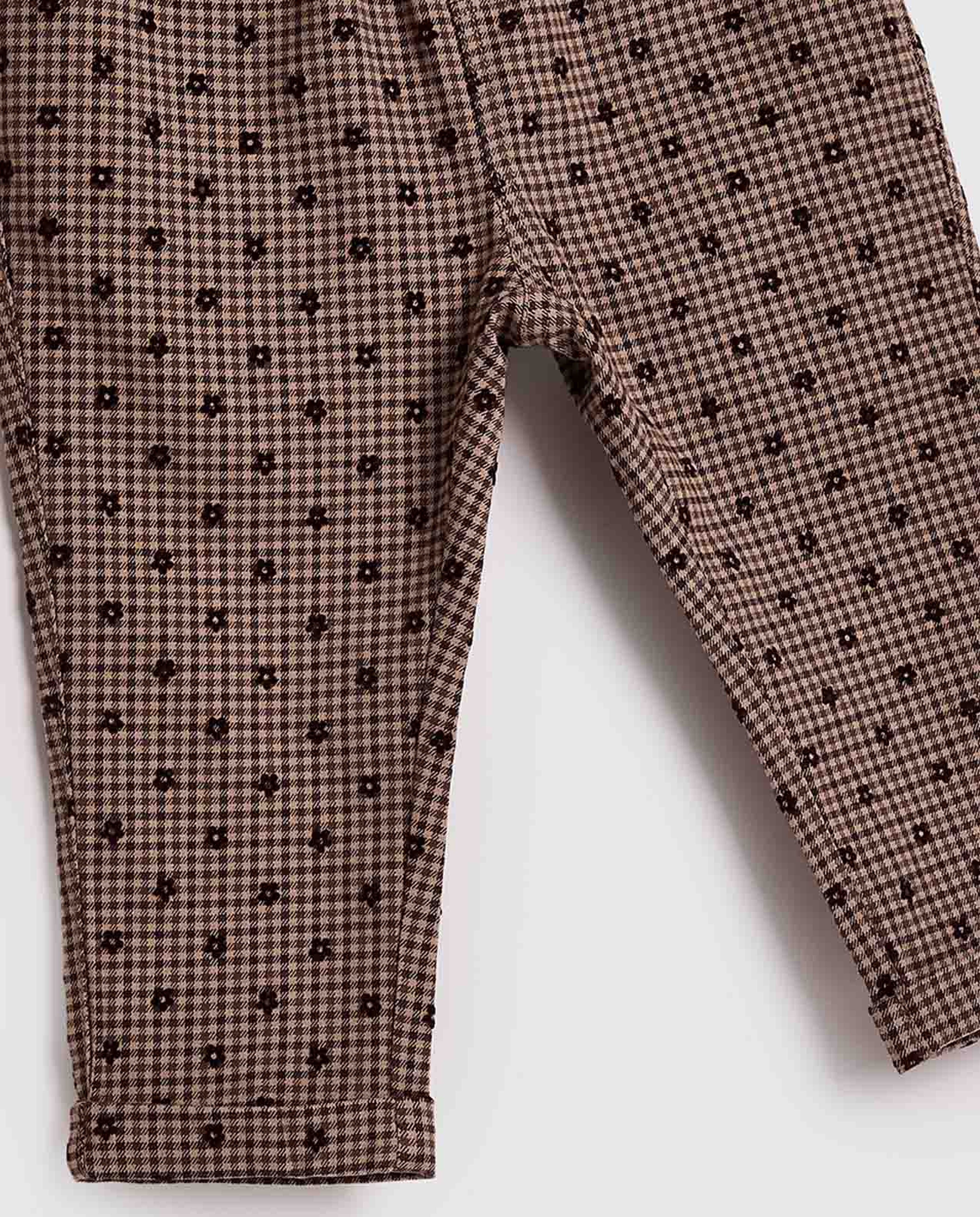 Patterned Pants with Button Closure