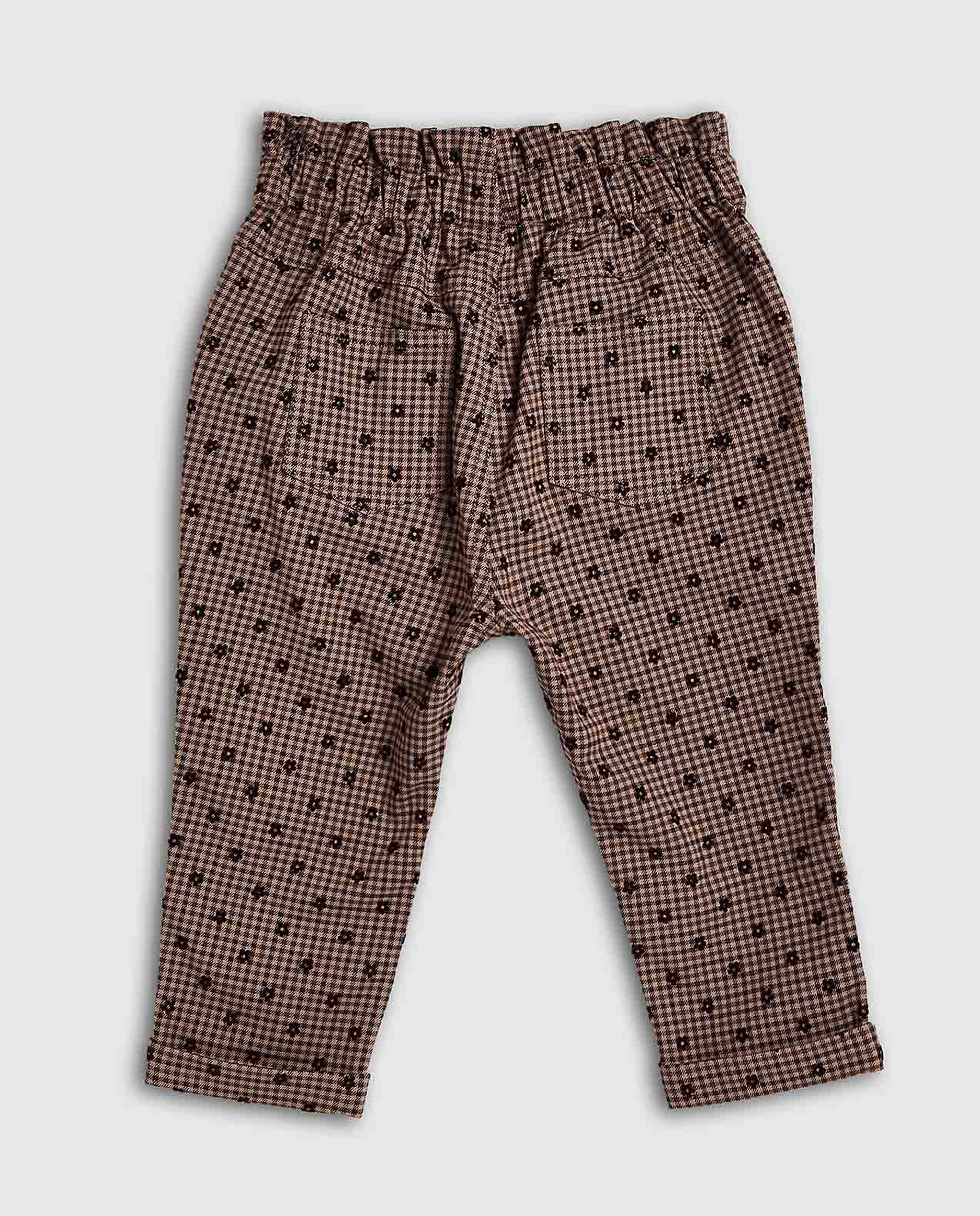 Patterned Pants with Button Closure